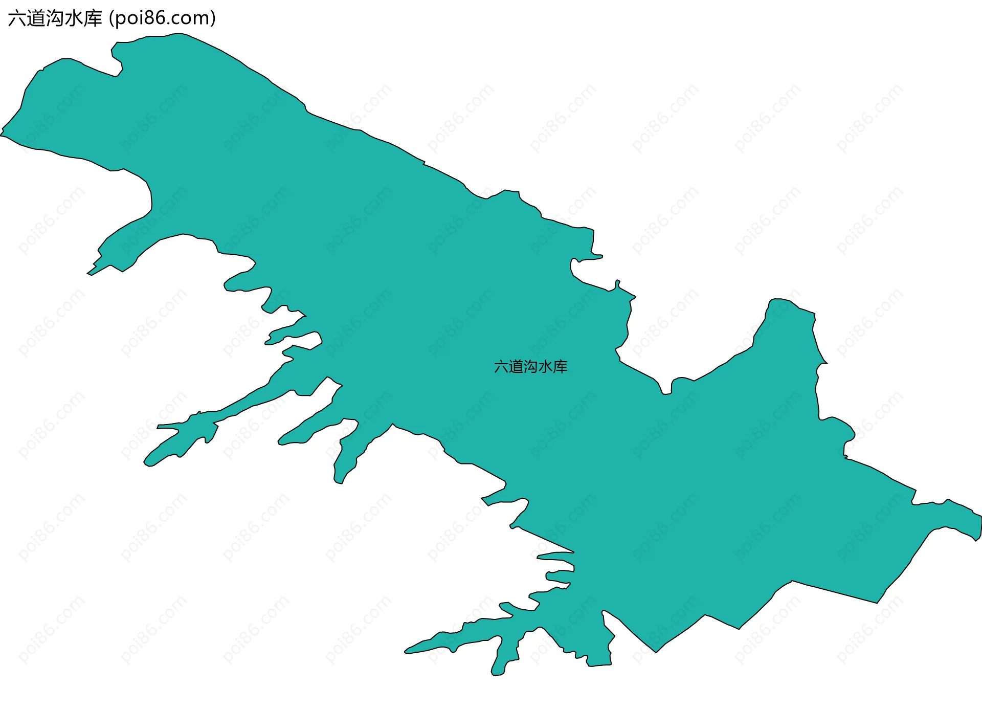六道沟水库边界地图