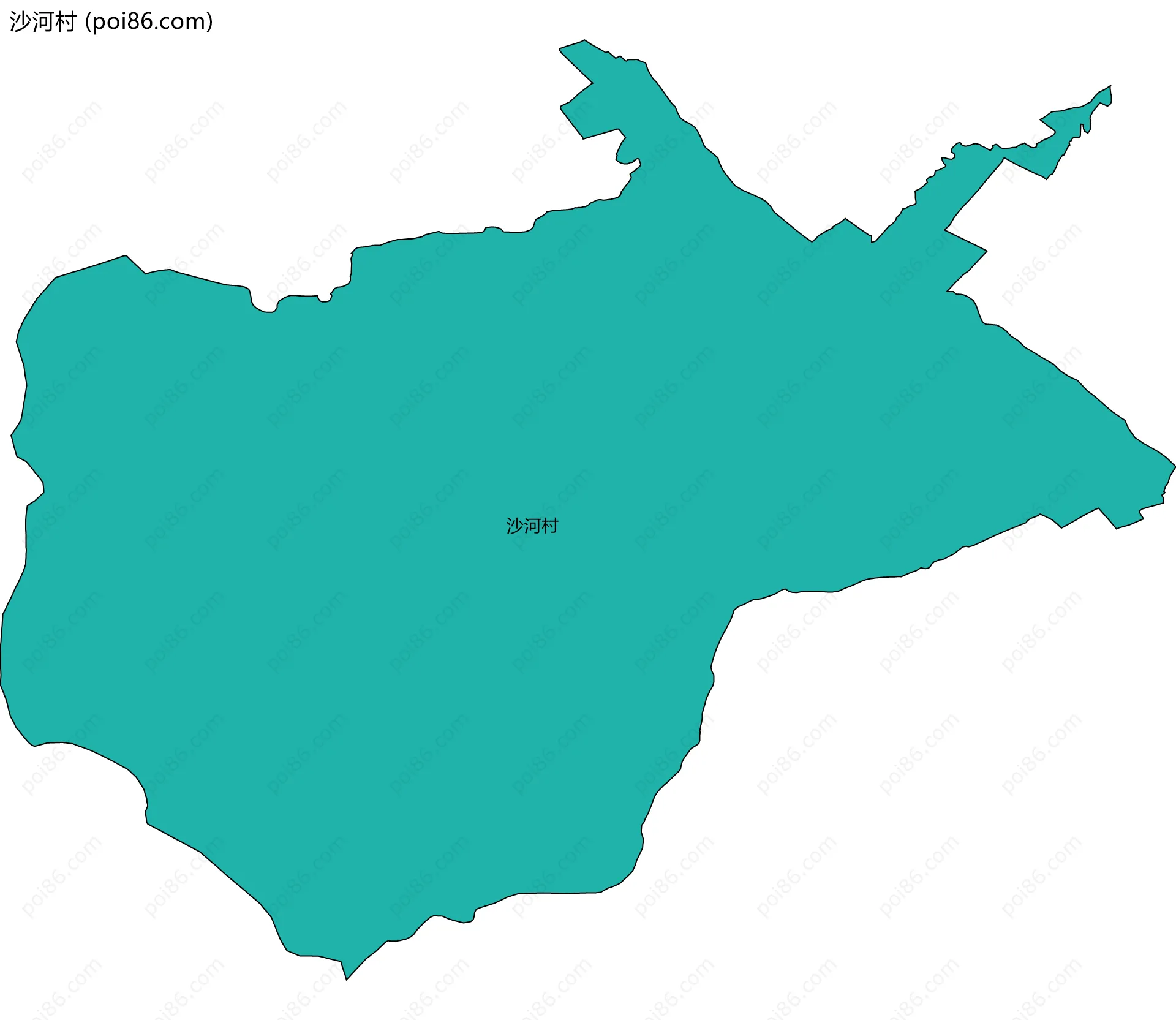 沙河村边界地图