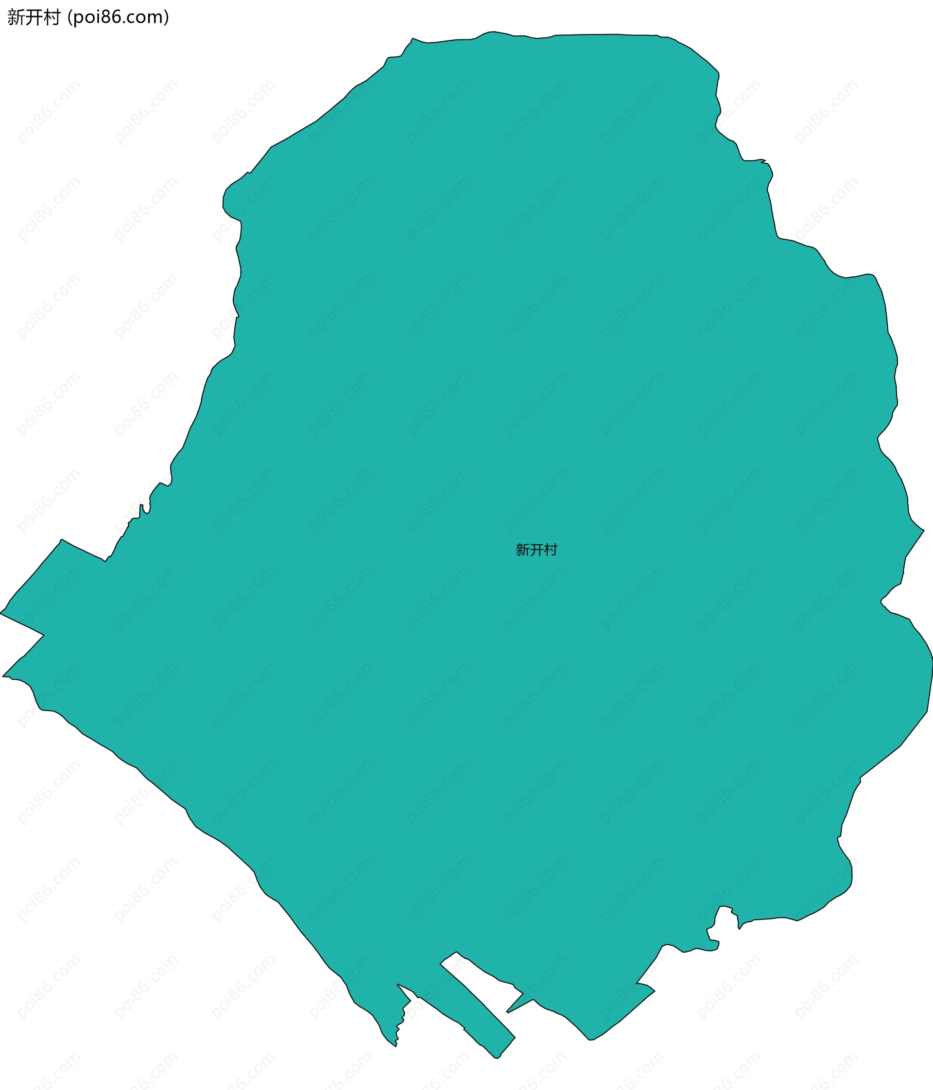 新开村边界地图