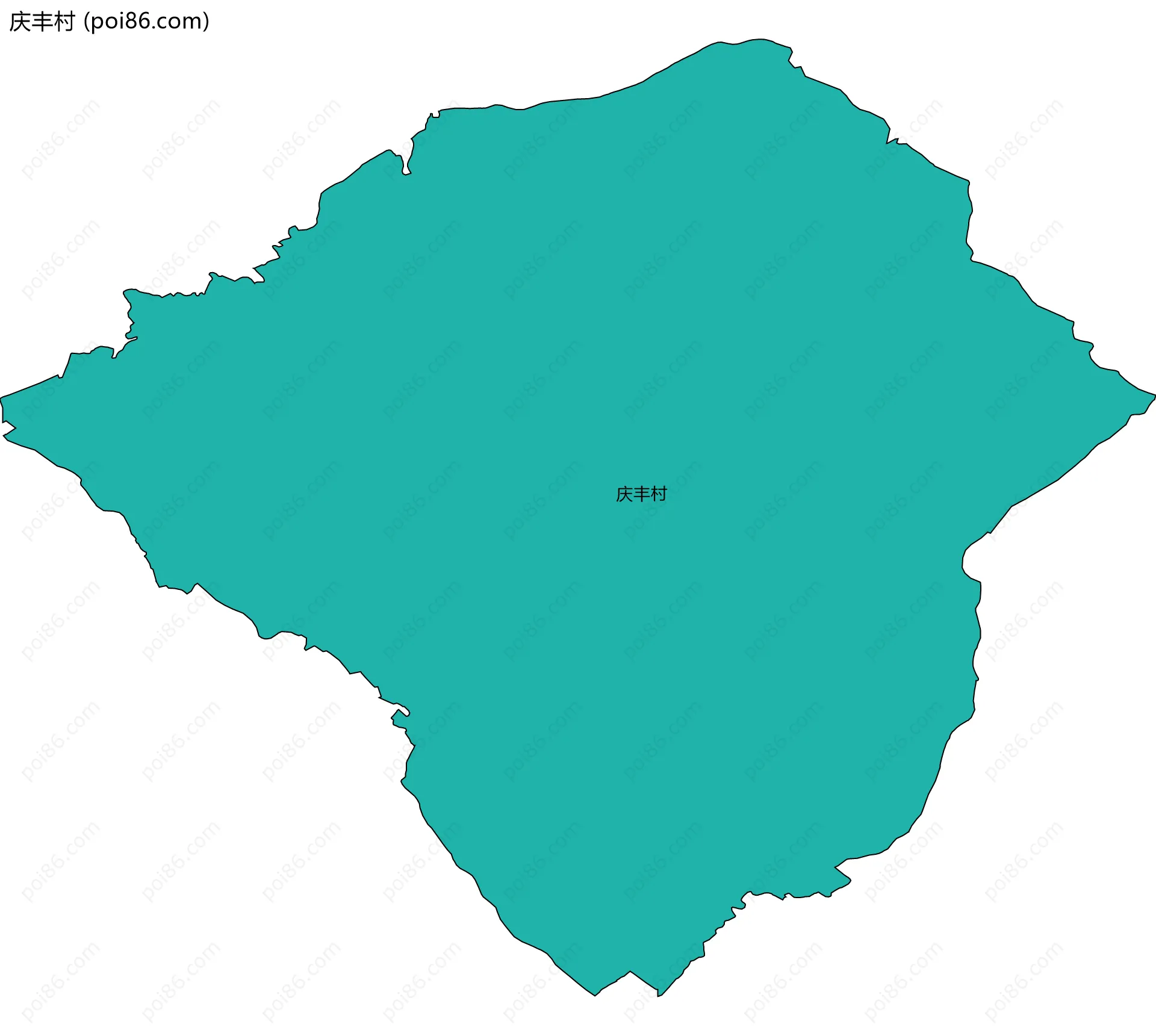 庆丰村边界地图