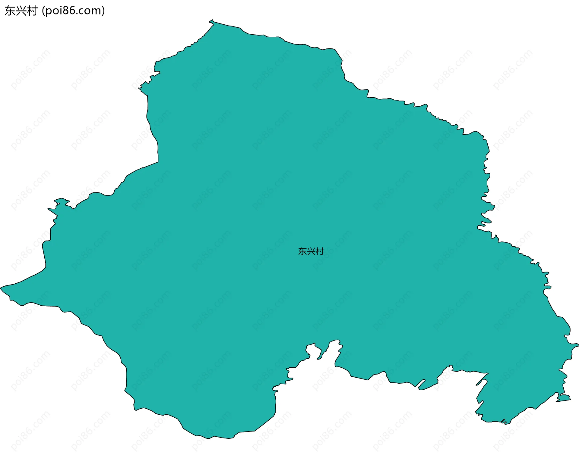 东兴村边界地图