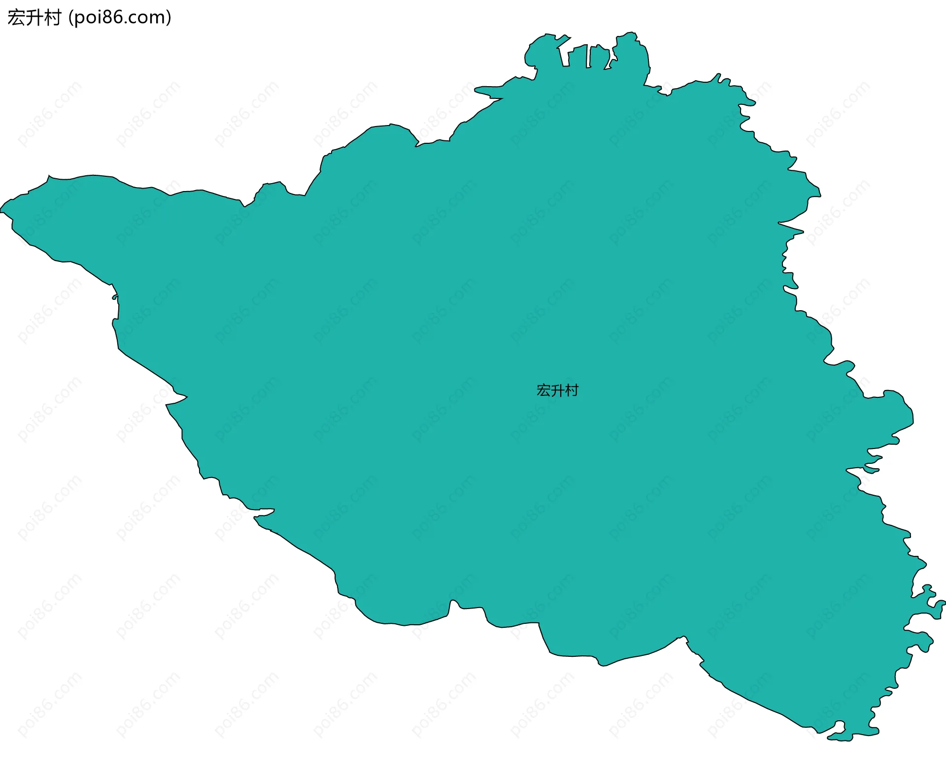 宏升村边界地图