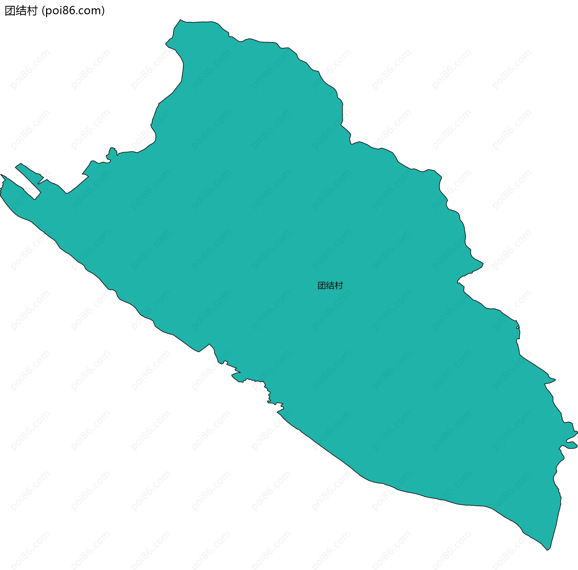团结村边界地图