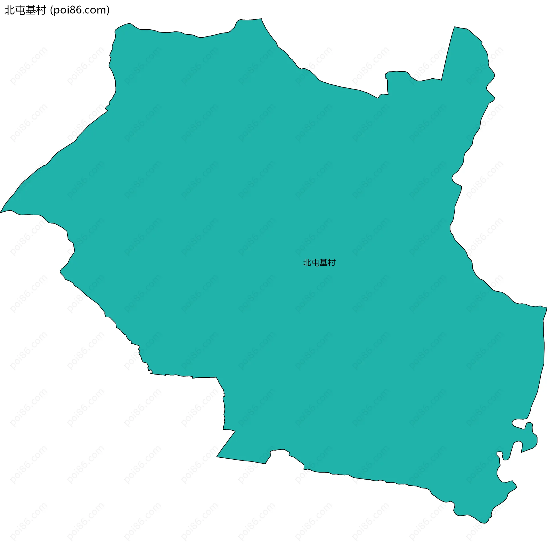 北屯基村边界地图