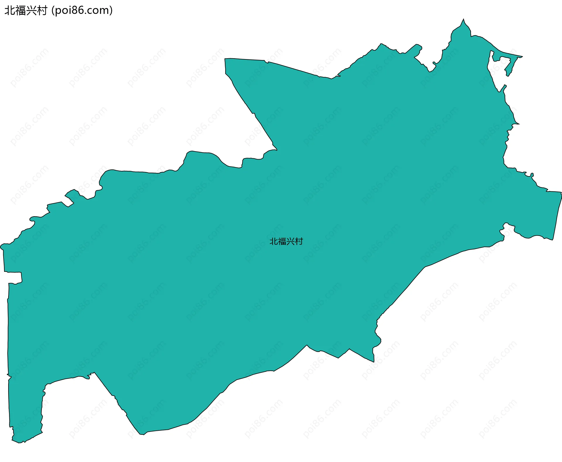 北福兴村边界地图