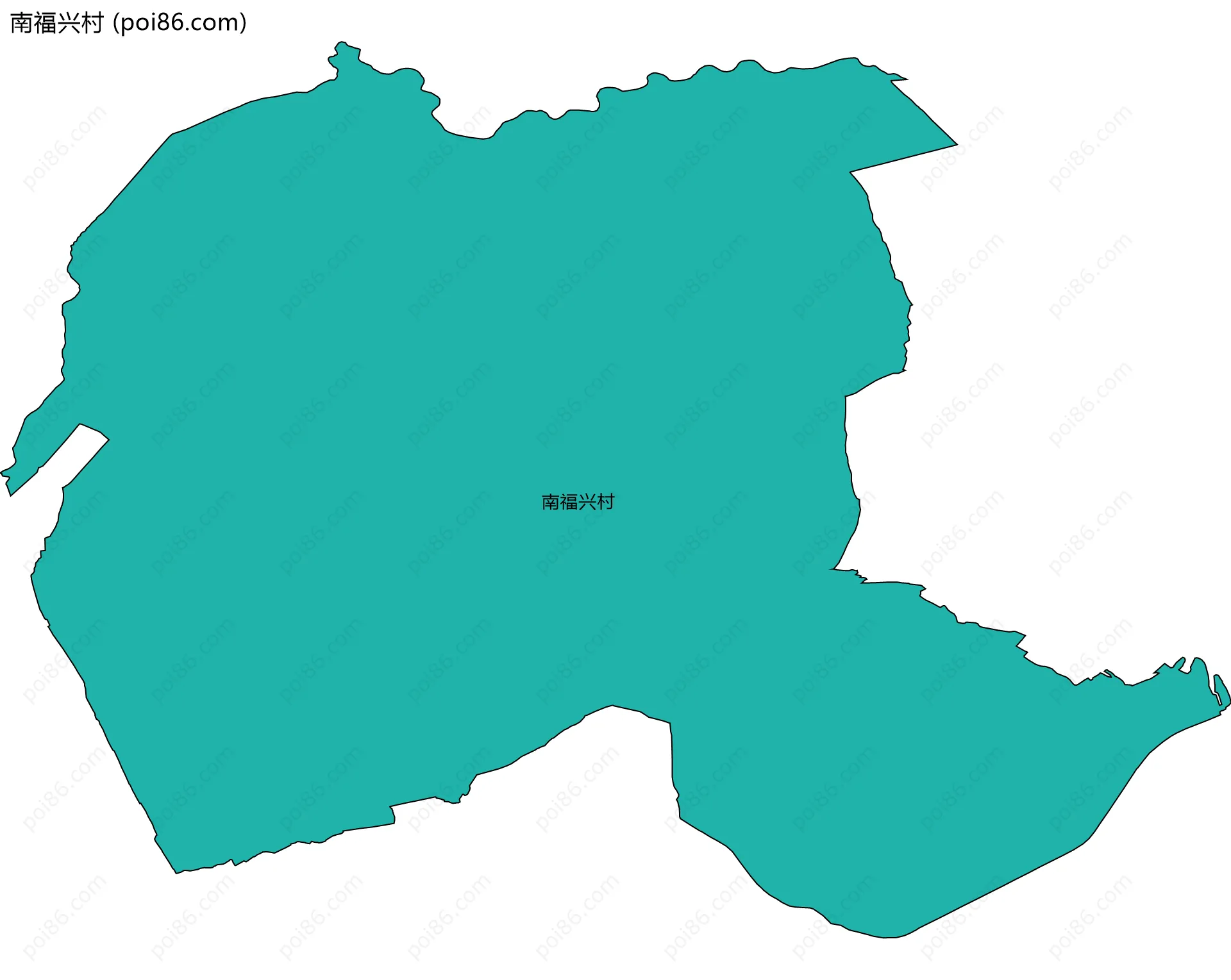 南福兴村边界地图