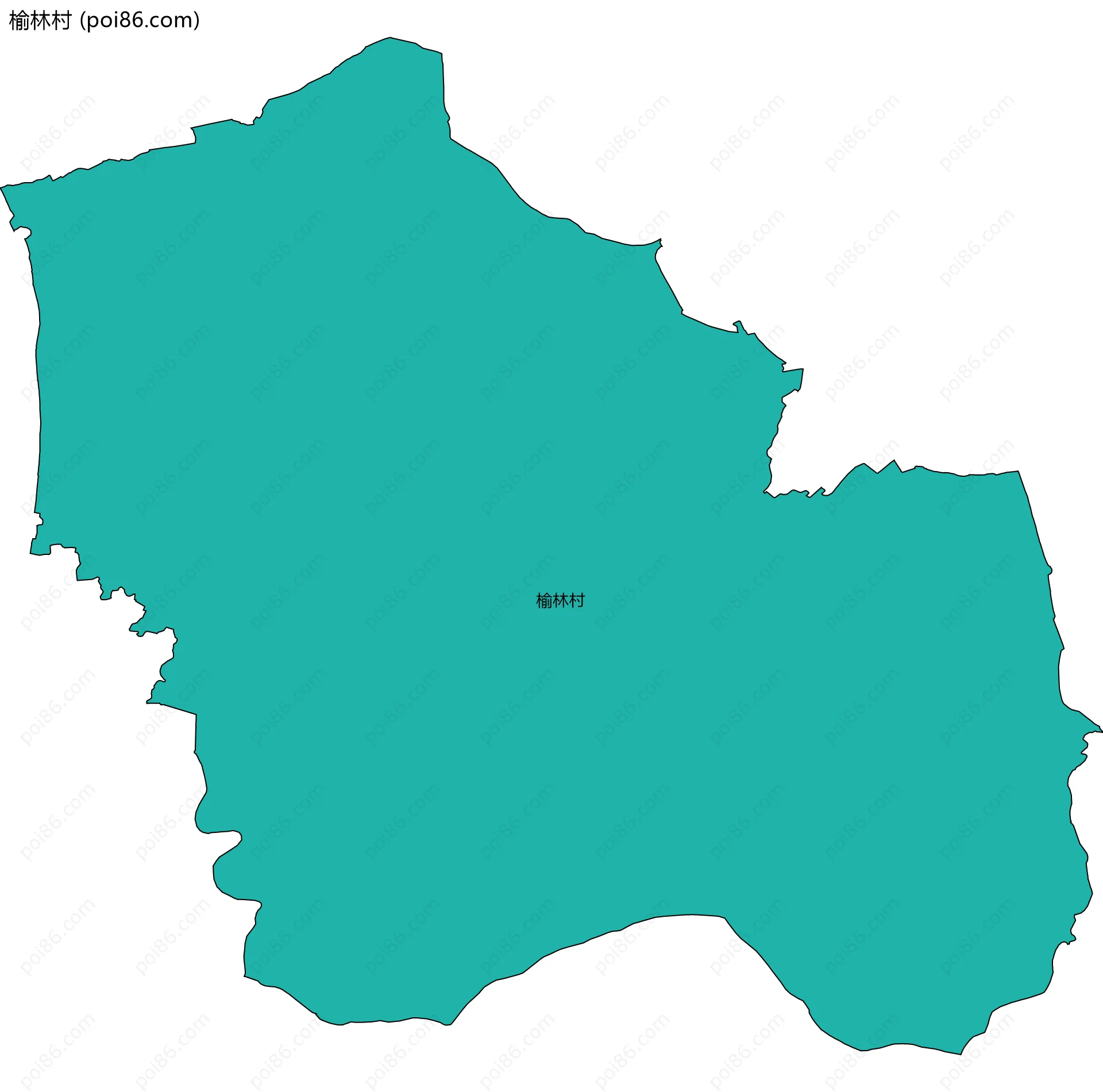 榆林村边界地图