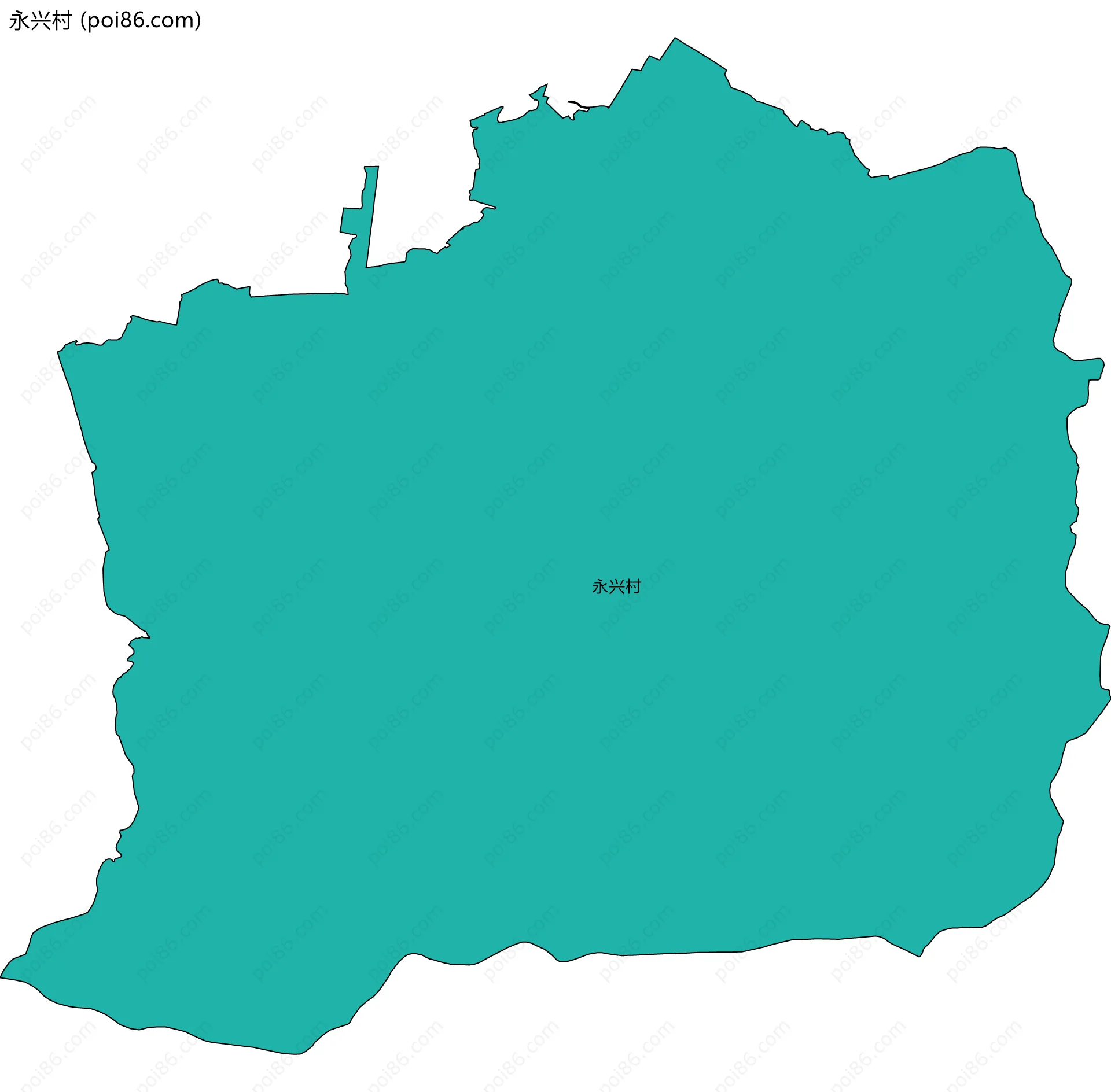 永兴村边界地图