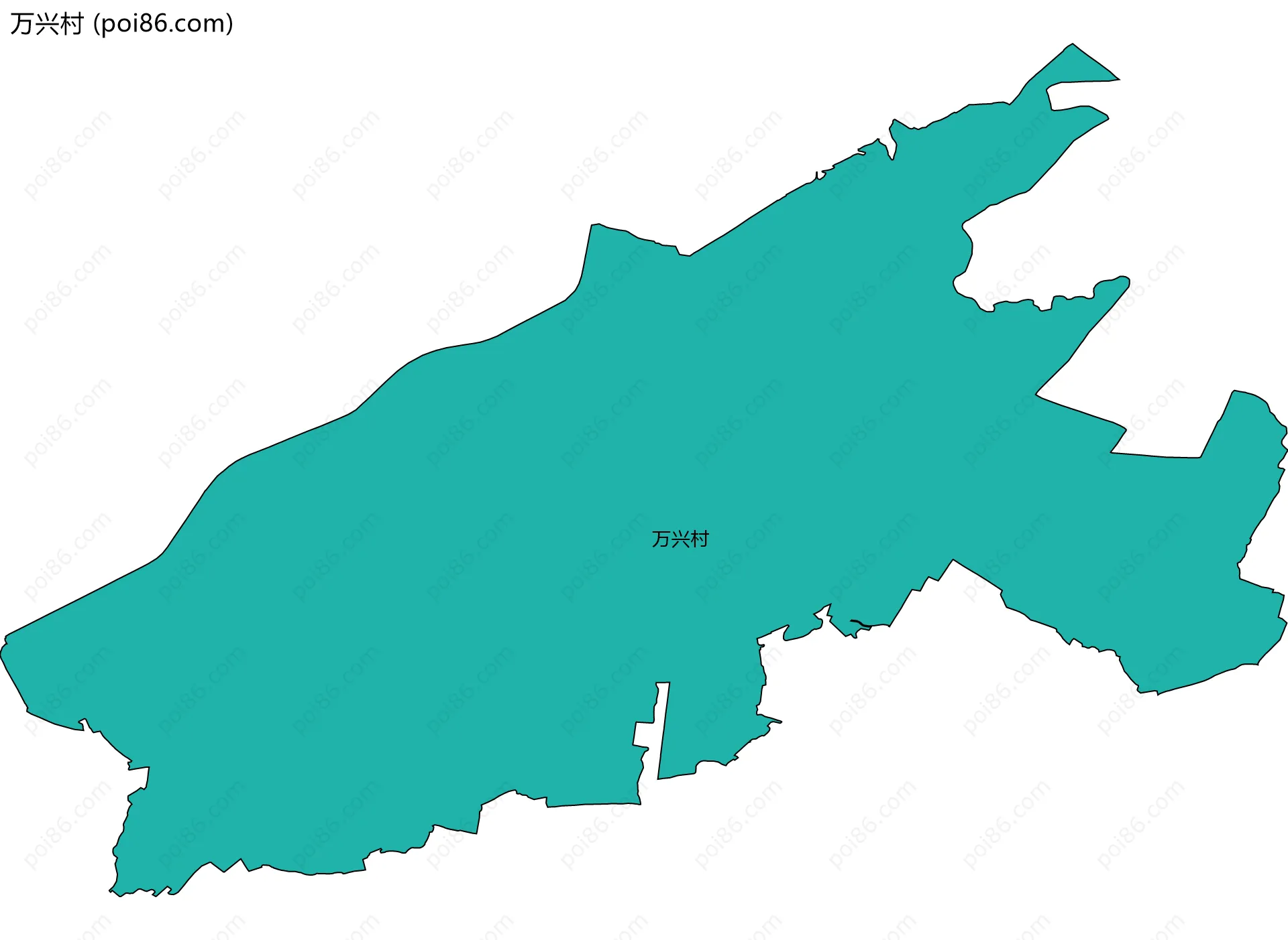 万兴村边界地图