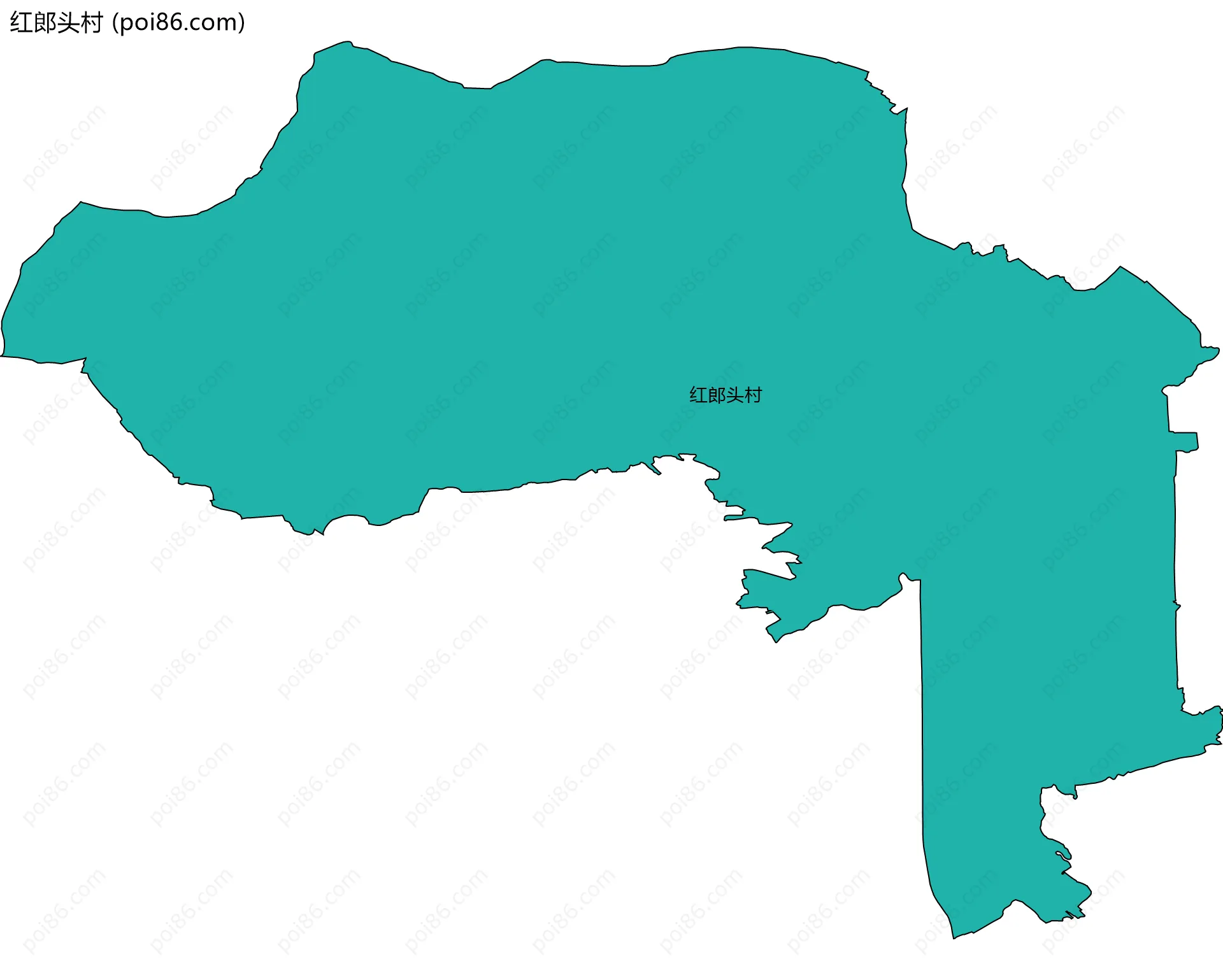 红郎头村边界地图