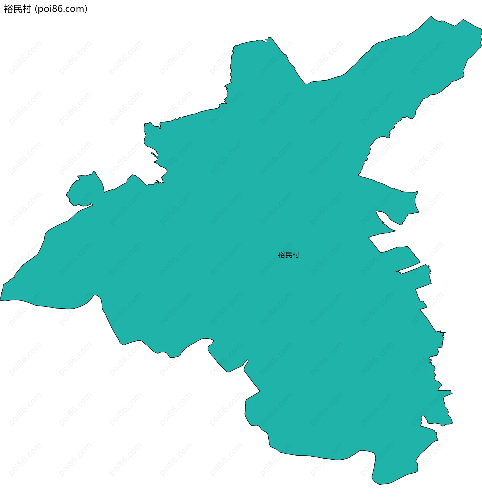 裕民村边界地图