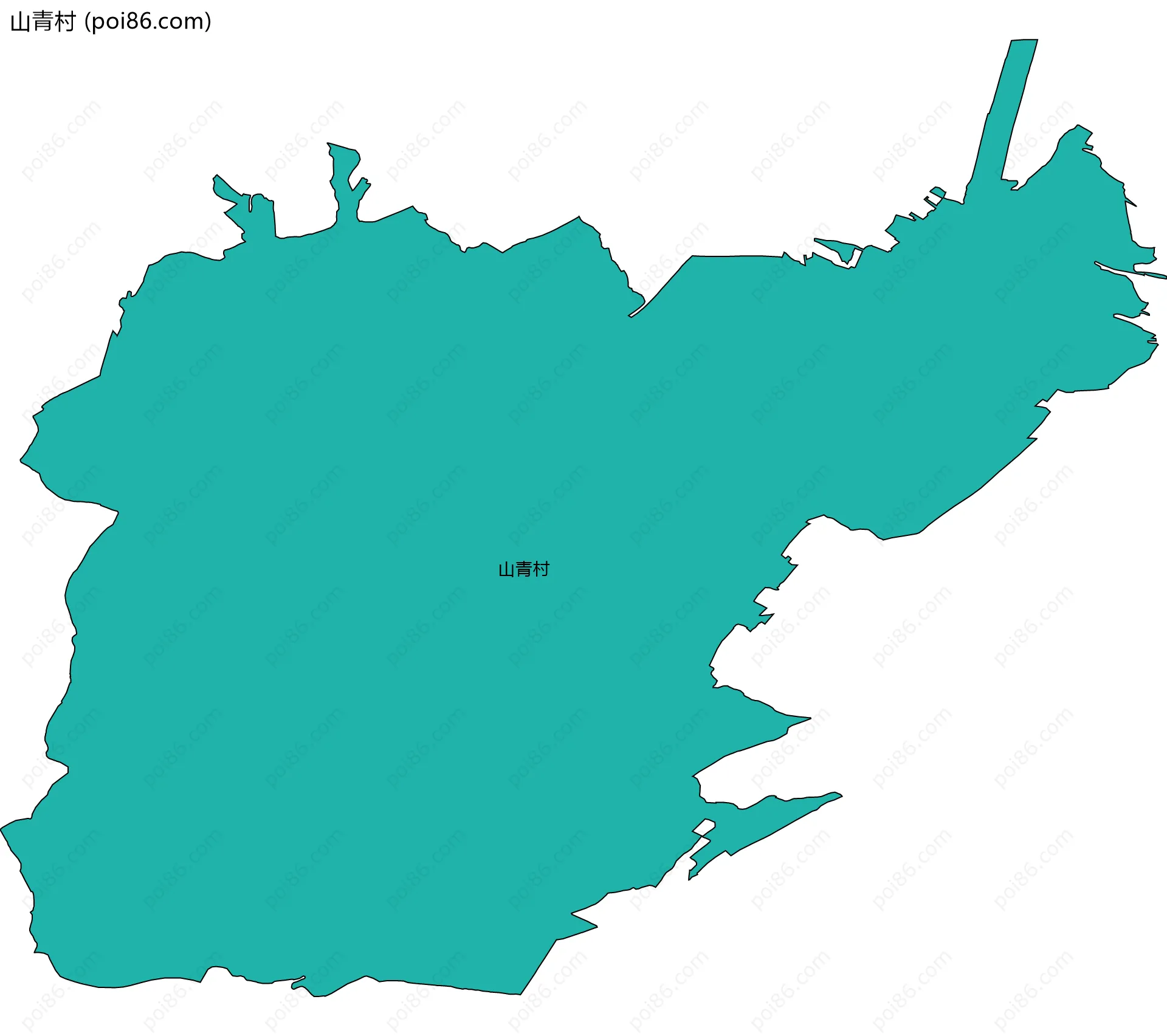 山青村边界地图