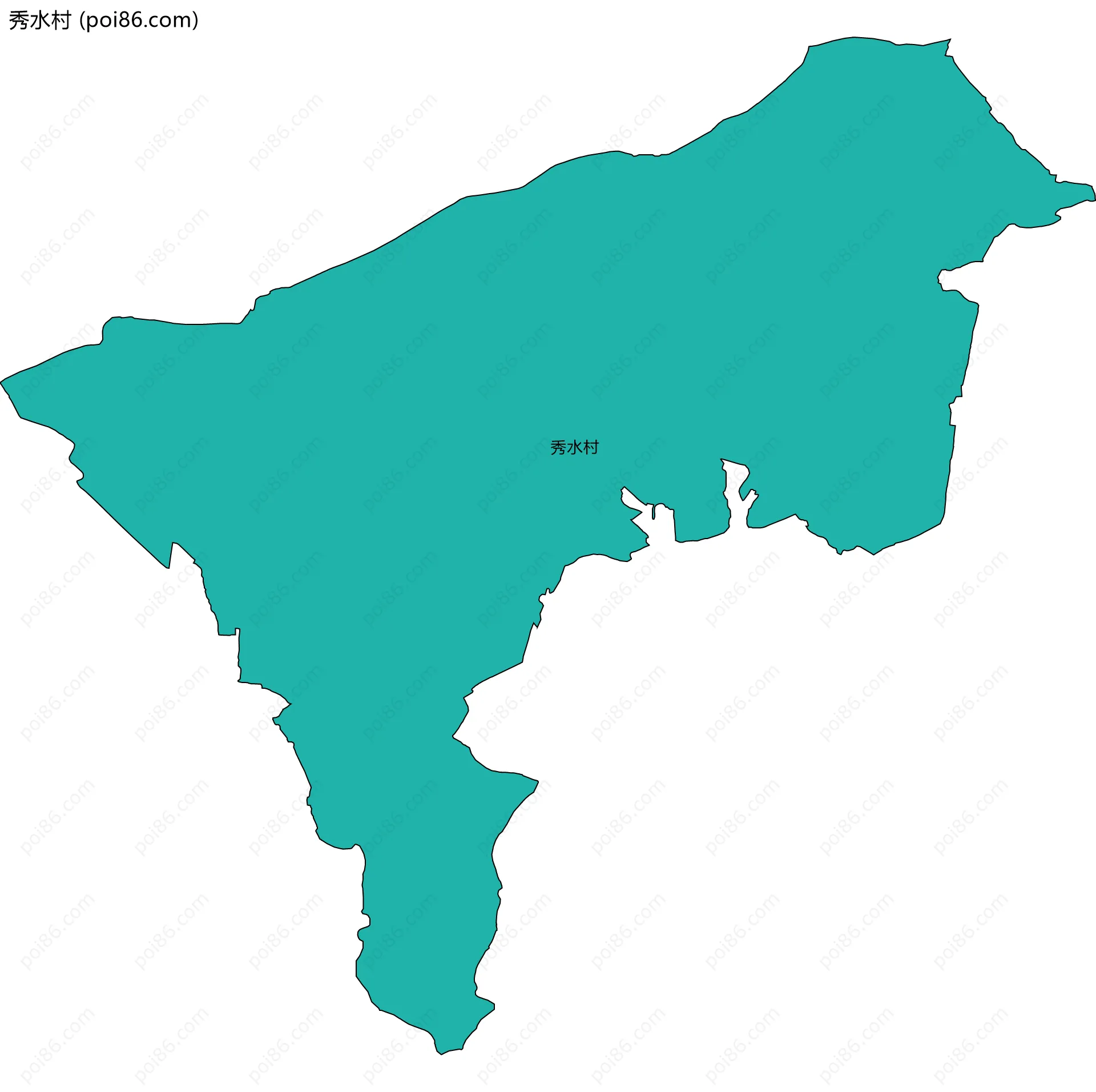 秀水村边界地图