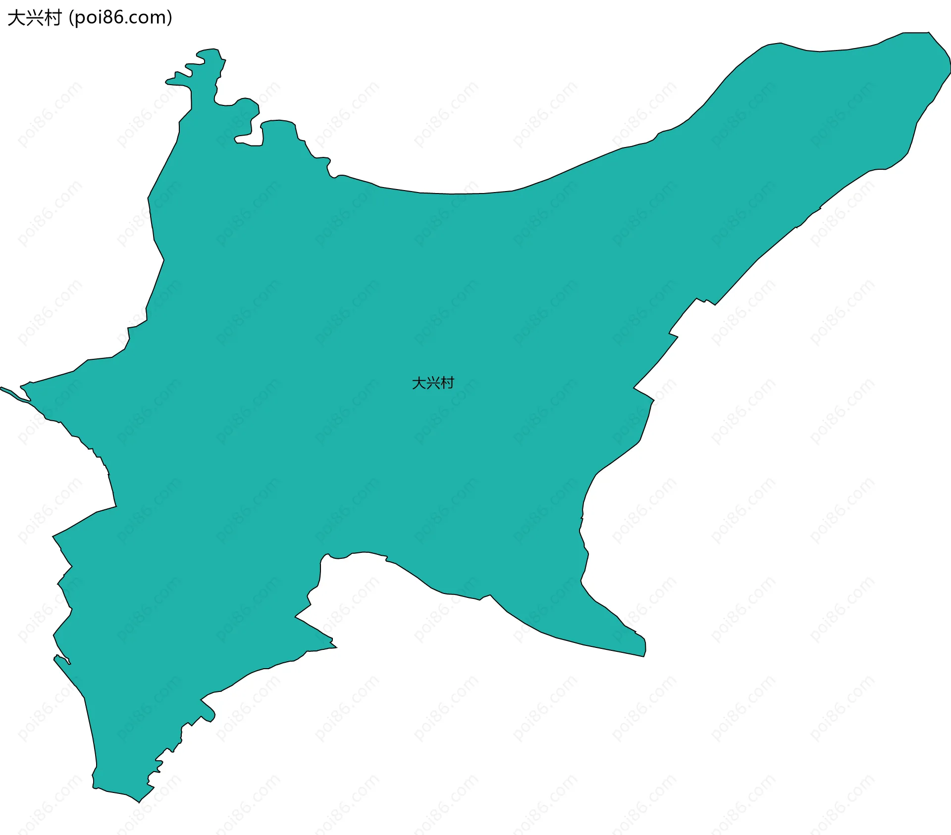 大兴村边界地图