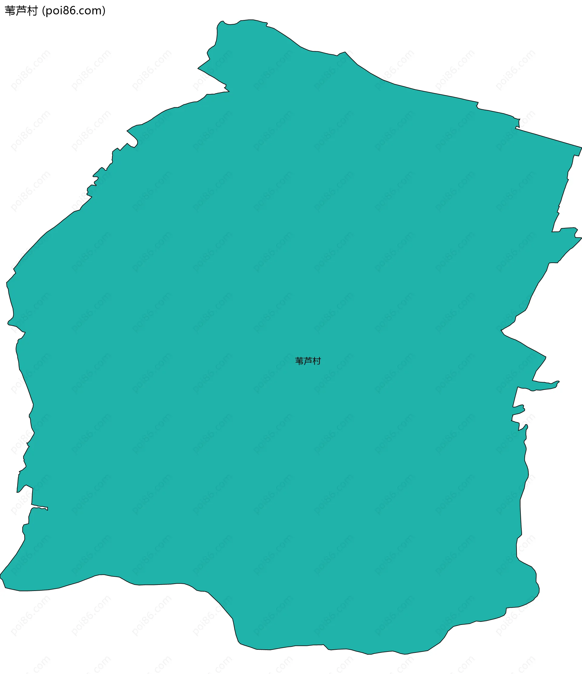 苇芦村边界地图