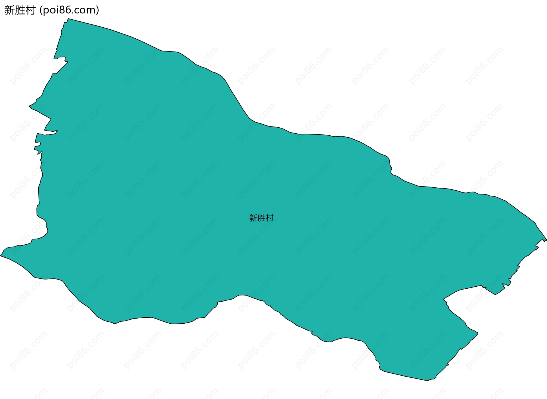 新胜村边界地图