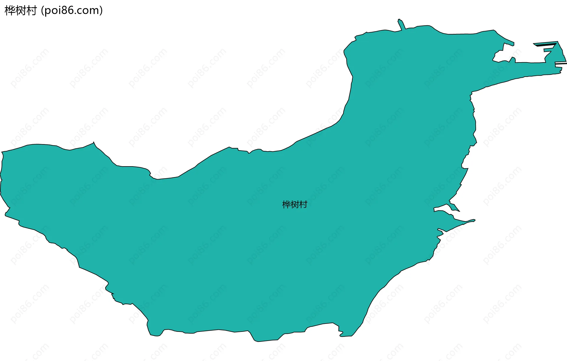 桦树村边界地图