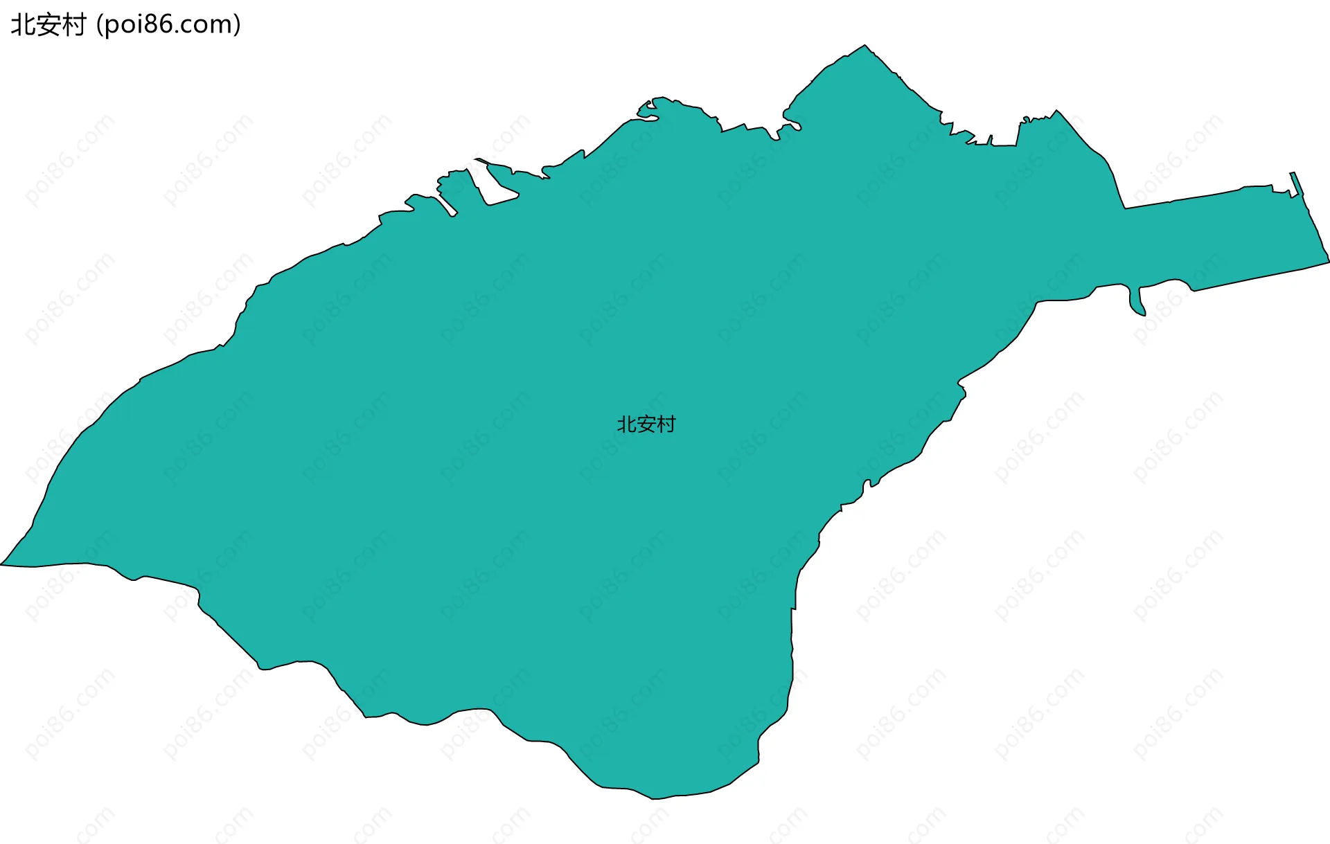 北安村边界地图