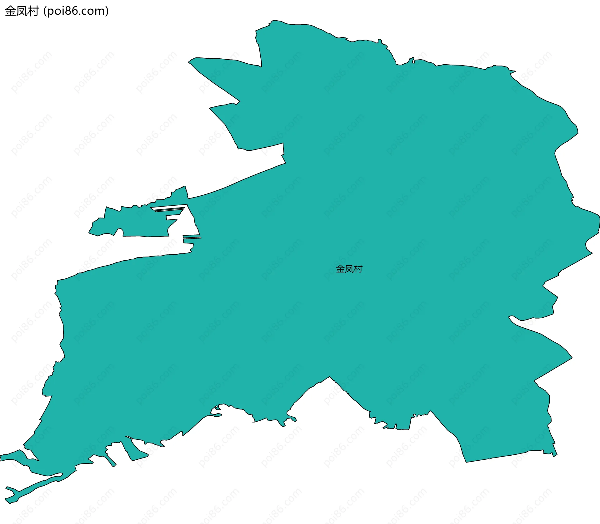 金凤村边界地图