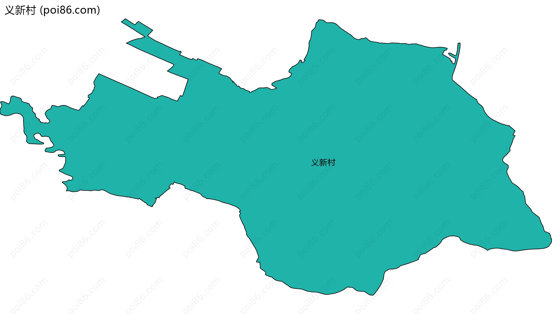 义新村边界地图