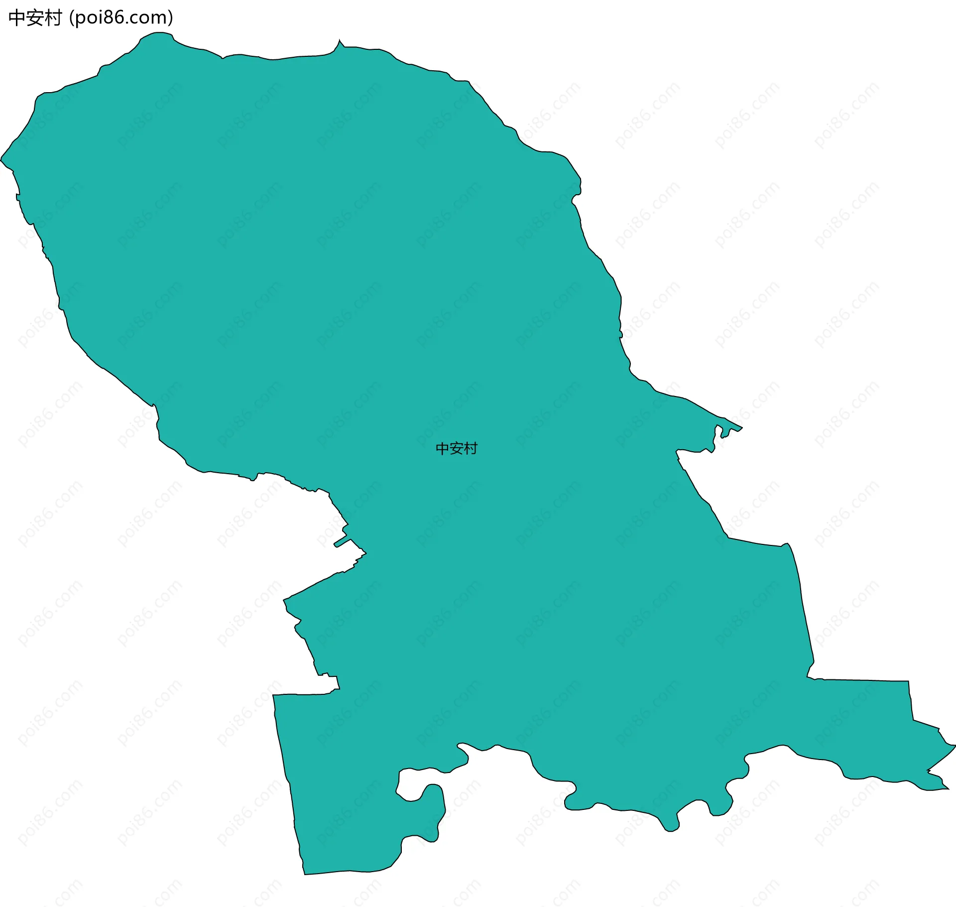 中安村边界地图