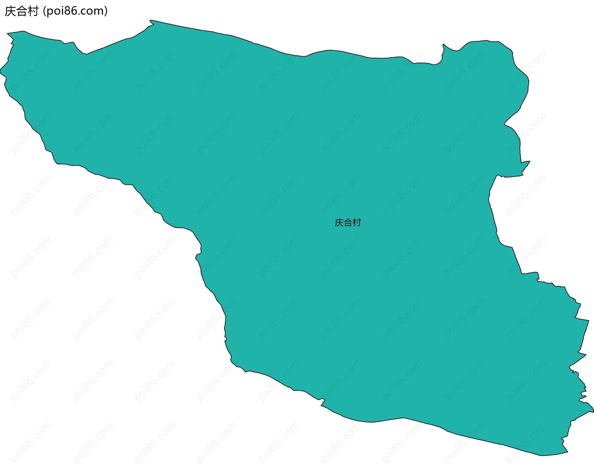 庆合村边界地图