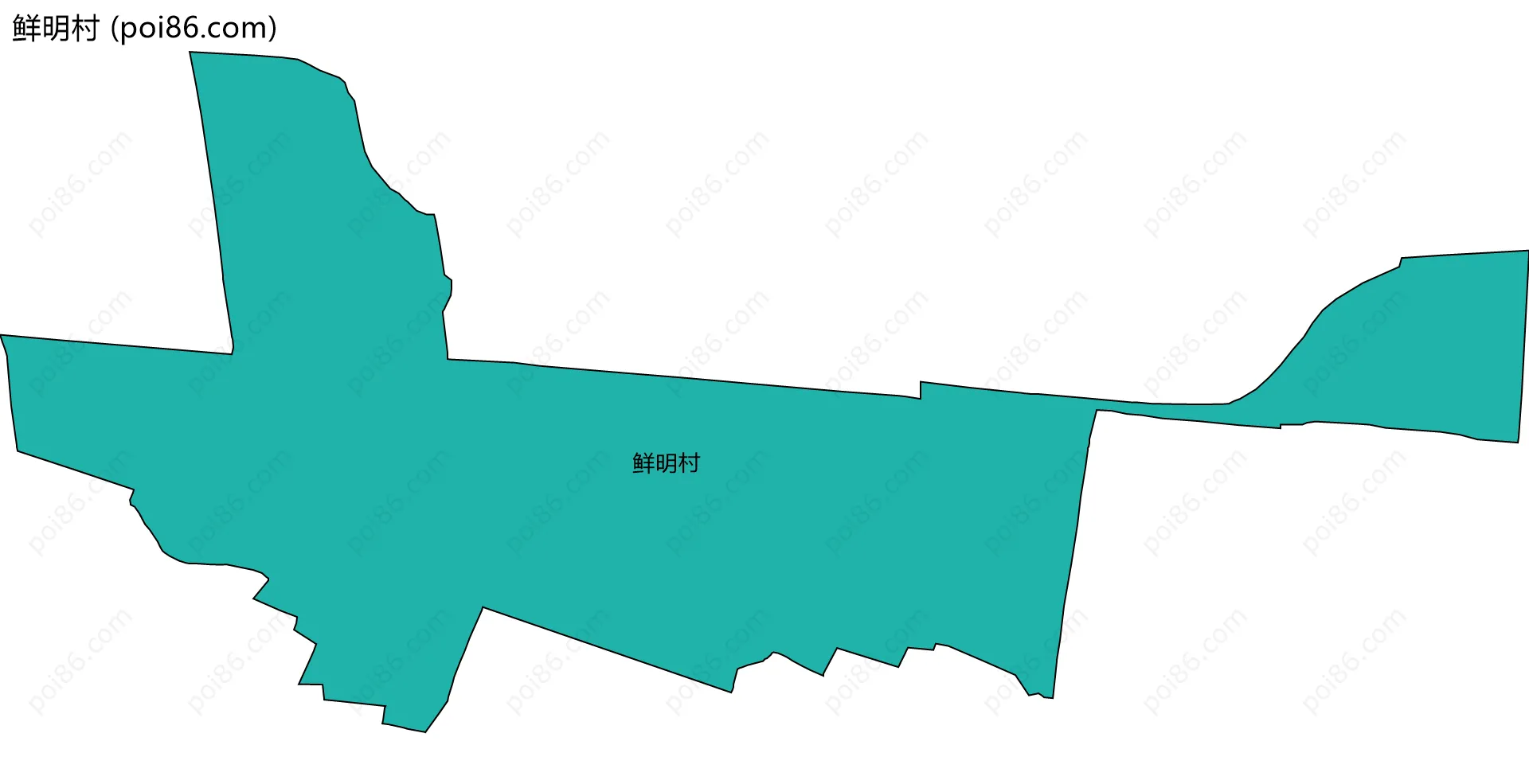 鲜明村边界地图