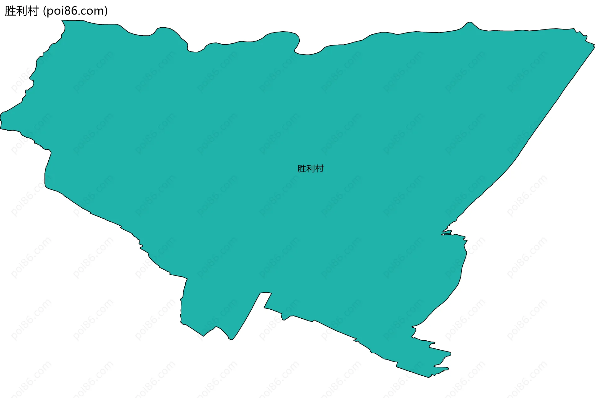 胜利村边界地图