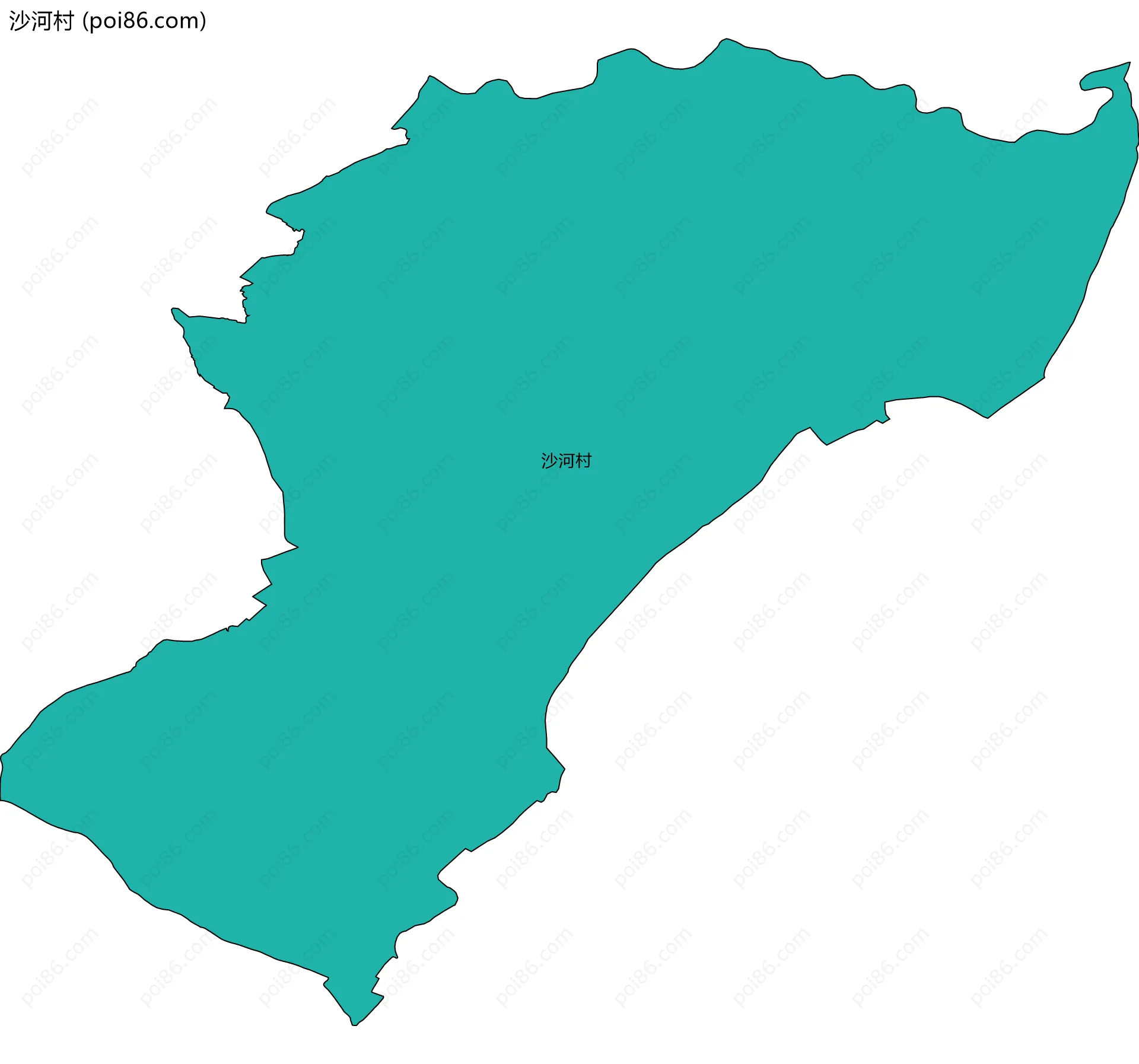 沙河村边界地图