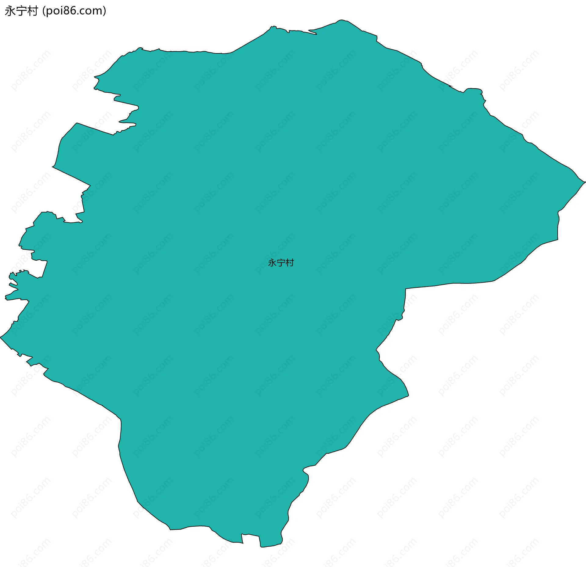 永宁村边界地图