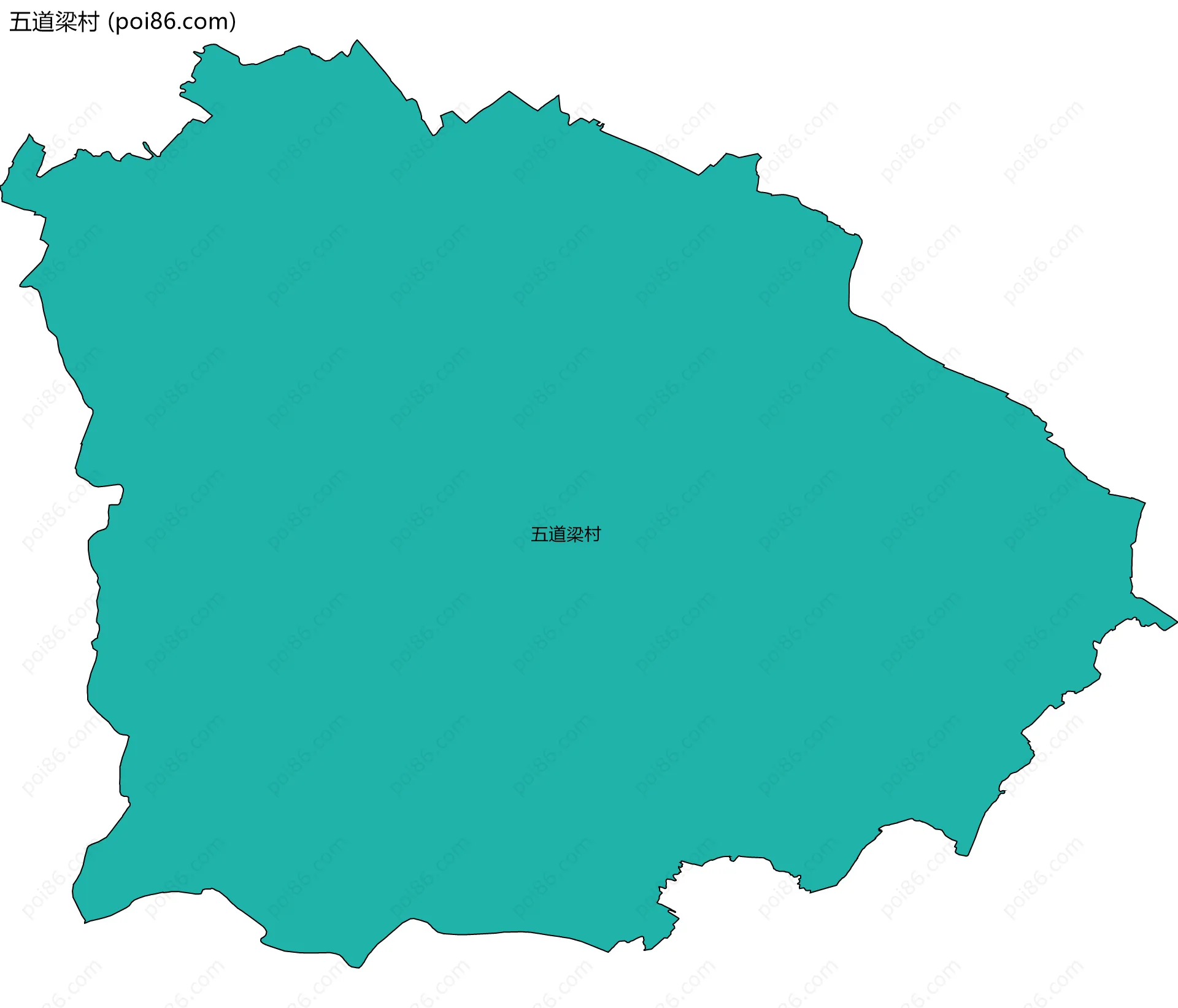 五道梁村边界地图