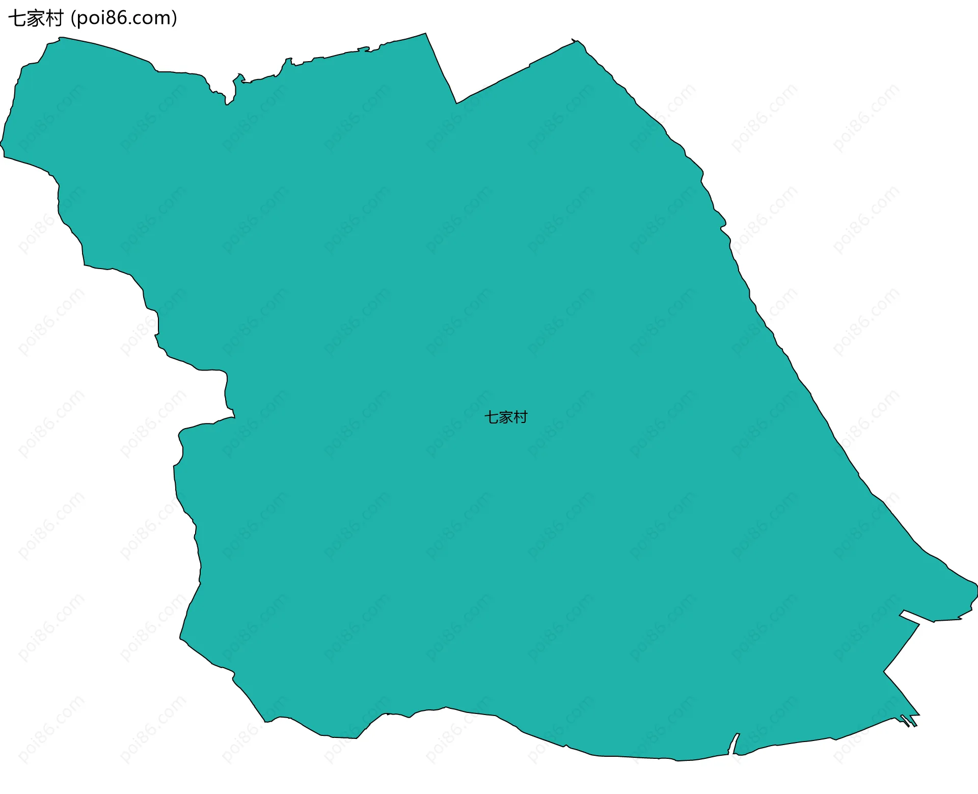 七家村边界地图