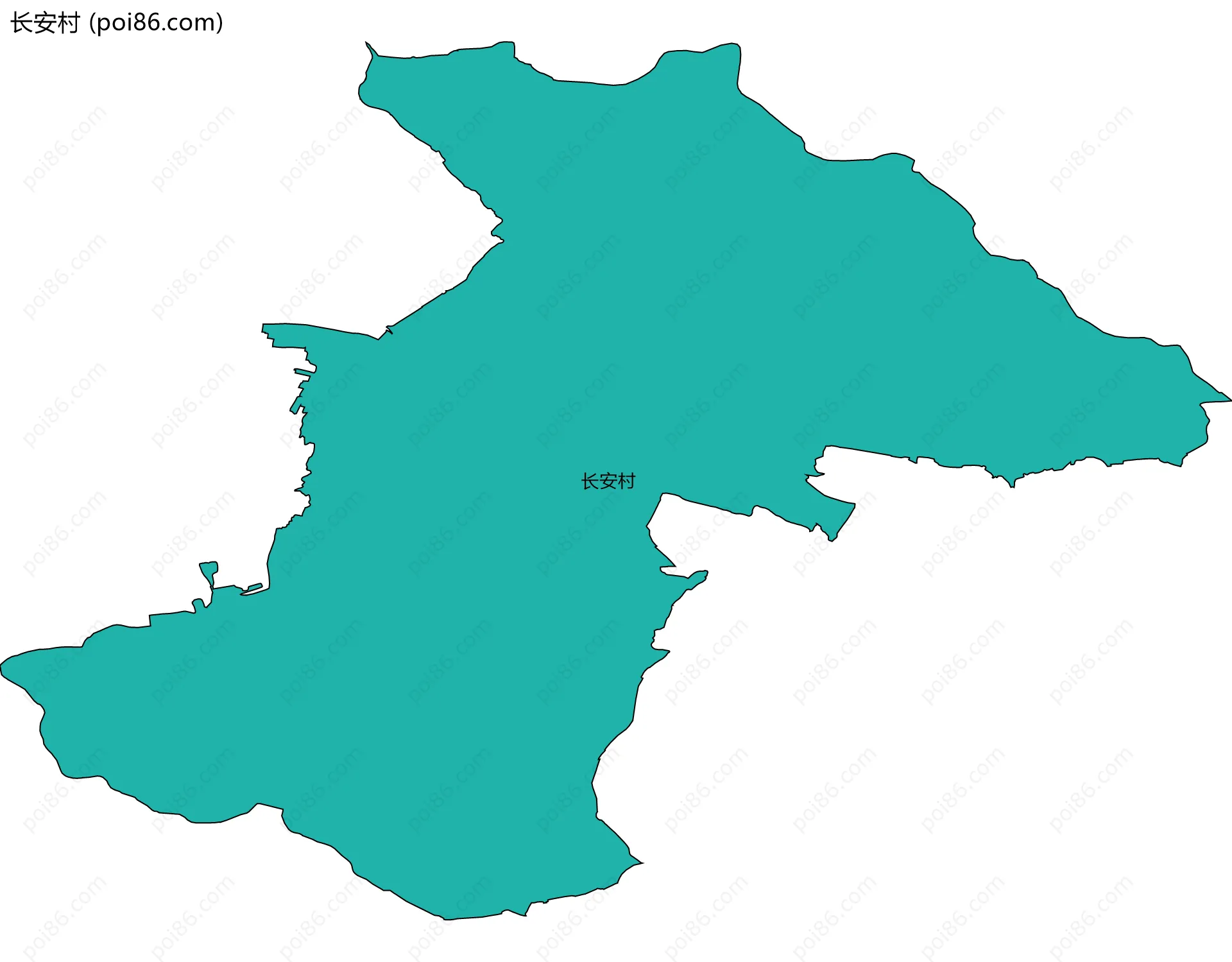 长安村边界地图