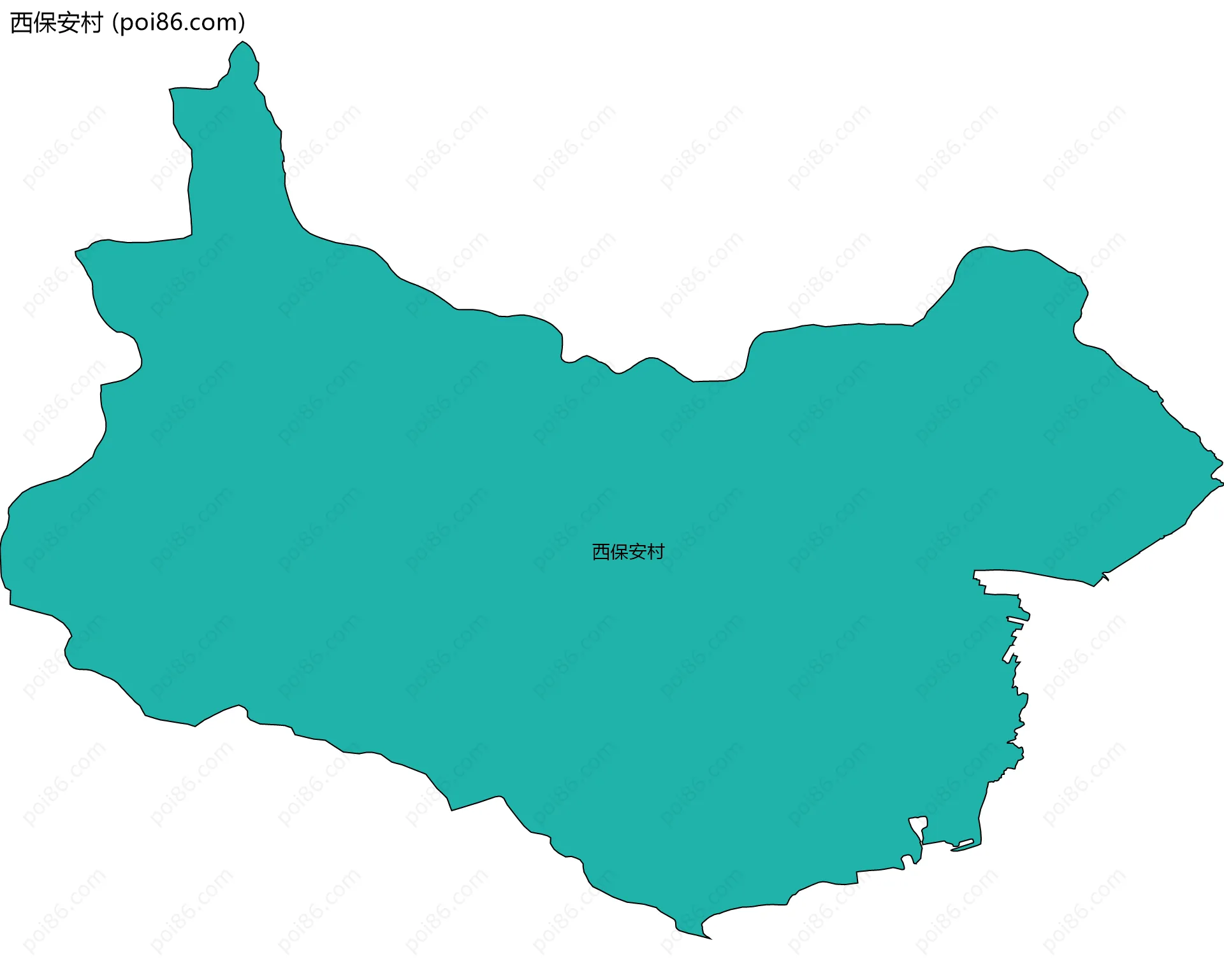 西保安村边界地图