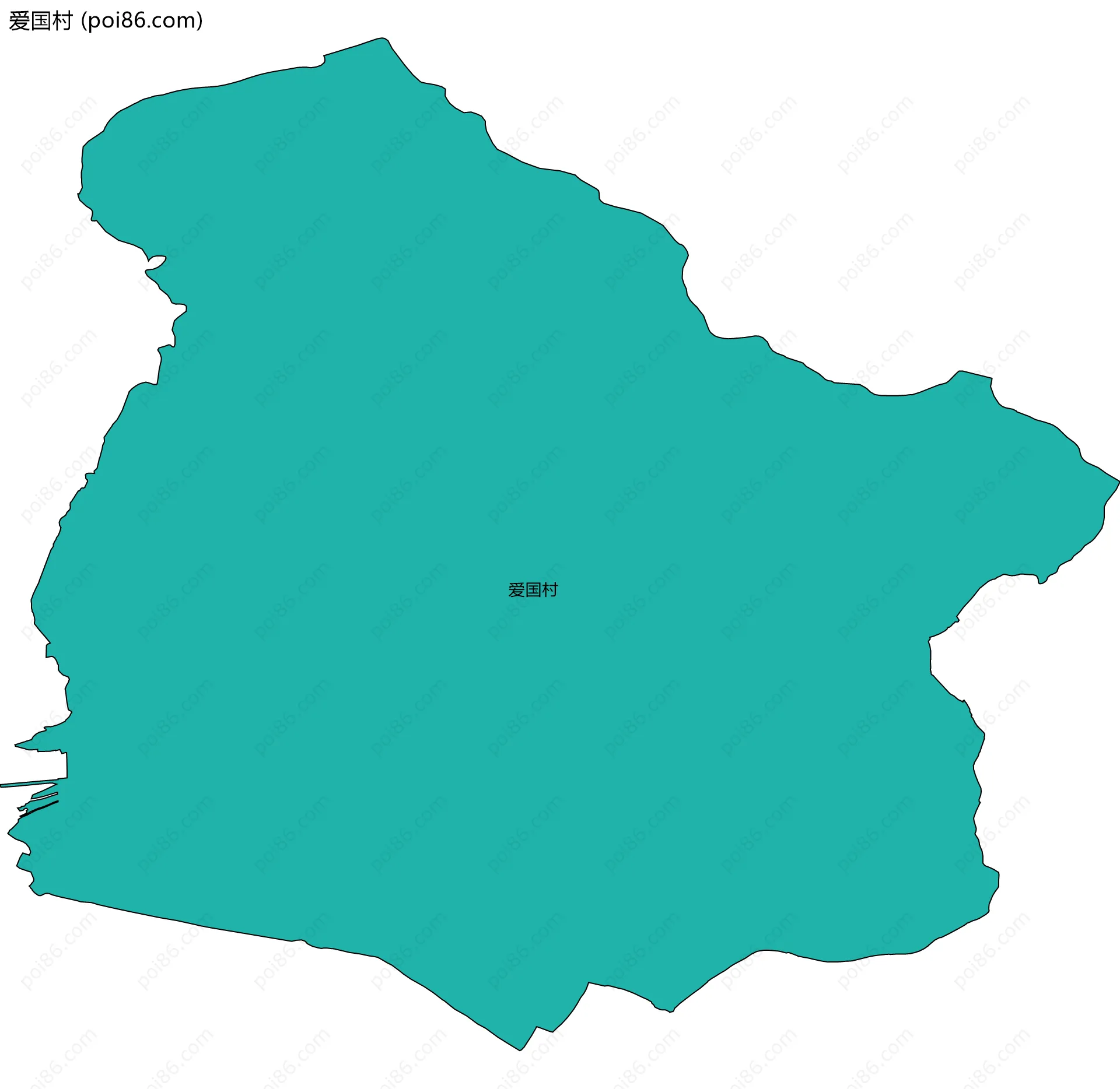 爱国村边界地图
