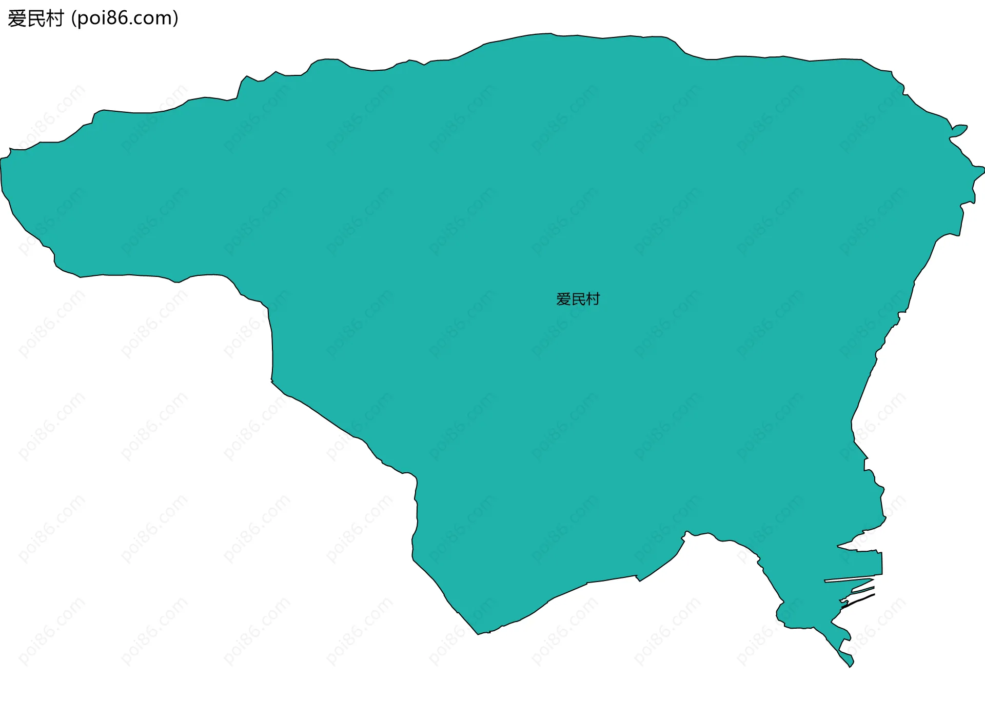 爱民村边界地图