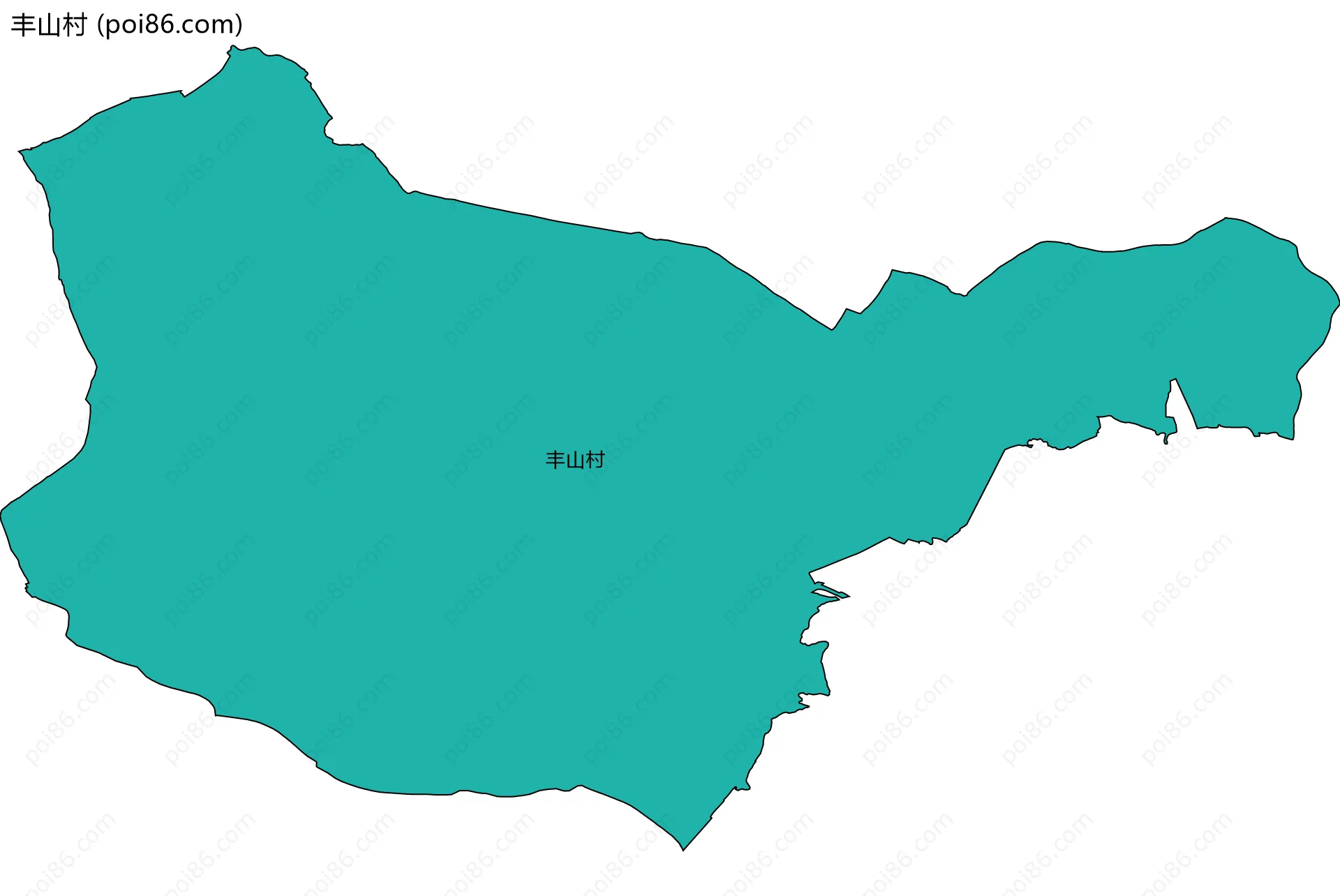 丰山村边界地图