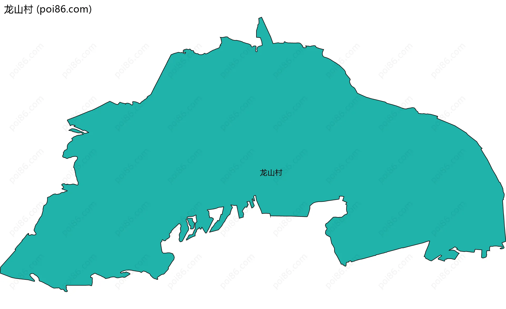 龙山村边界地图