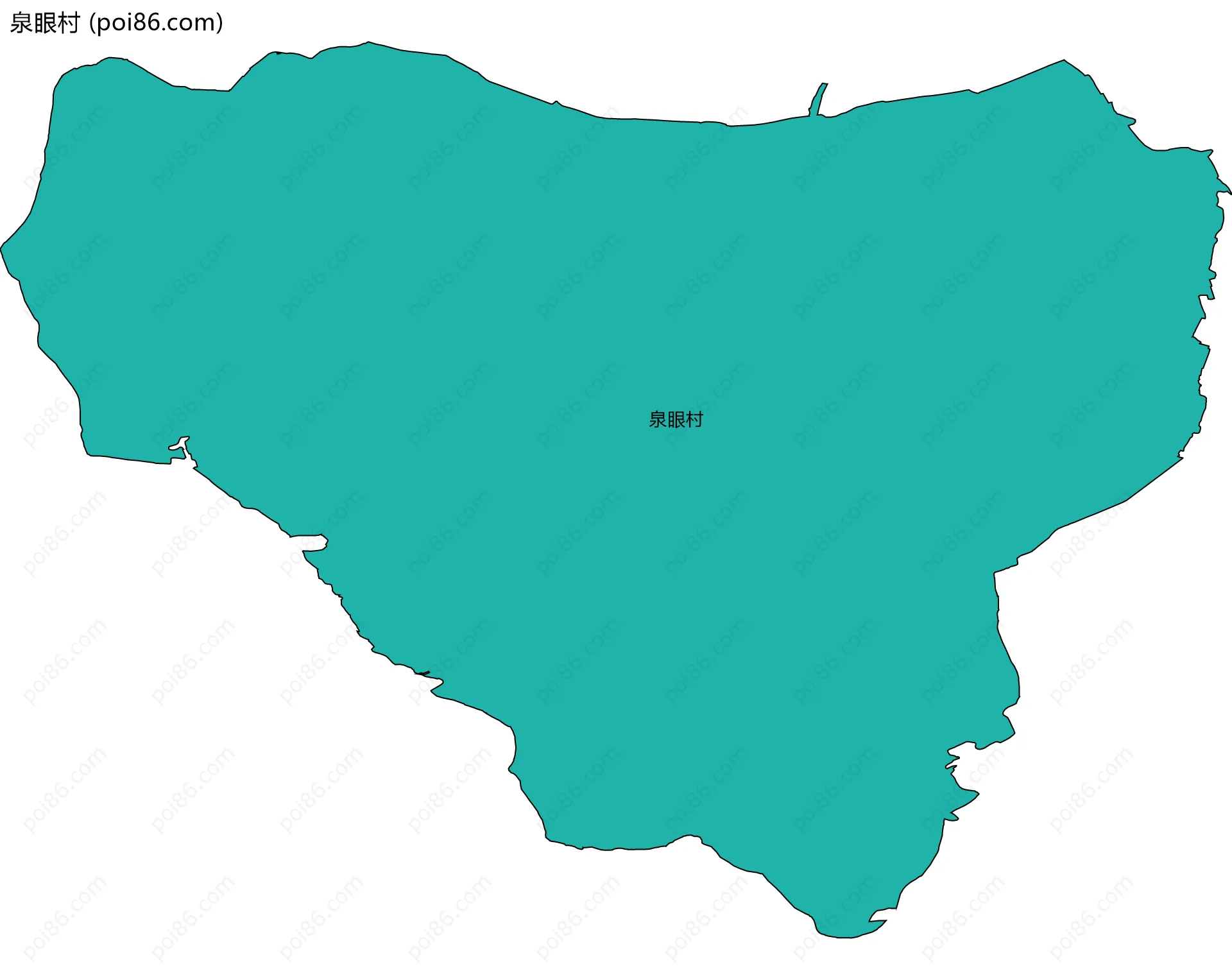 泉眼村边界地图