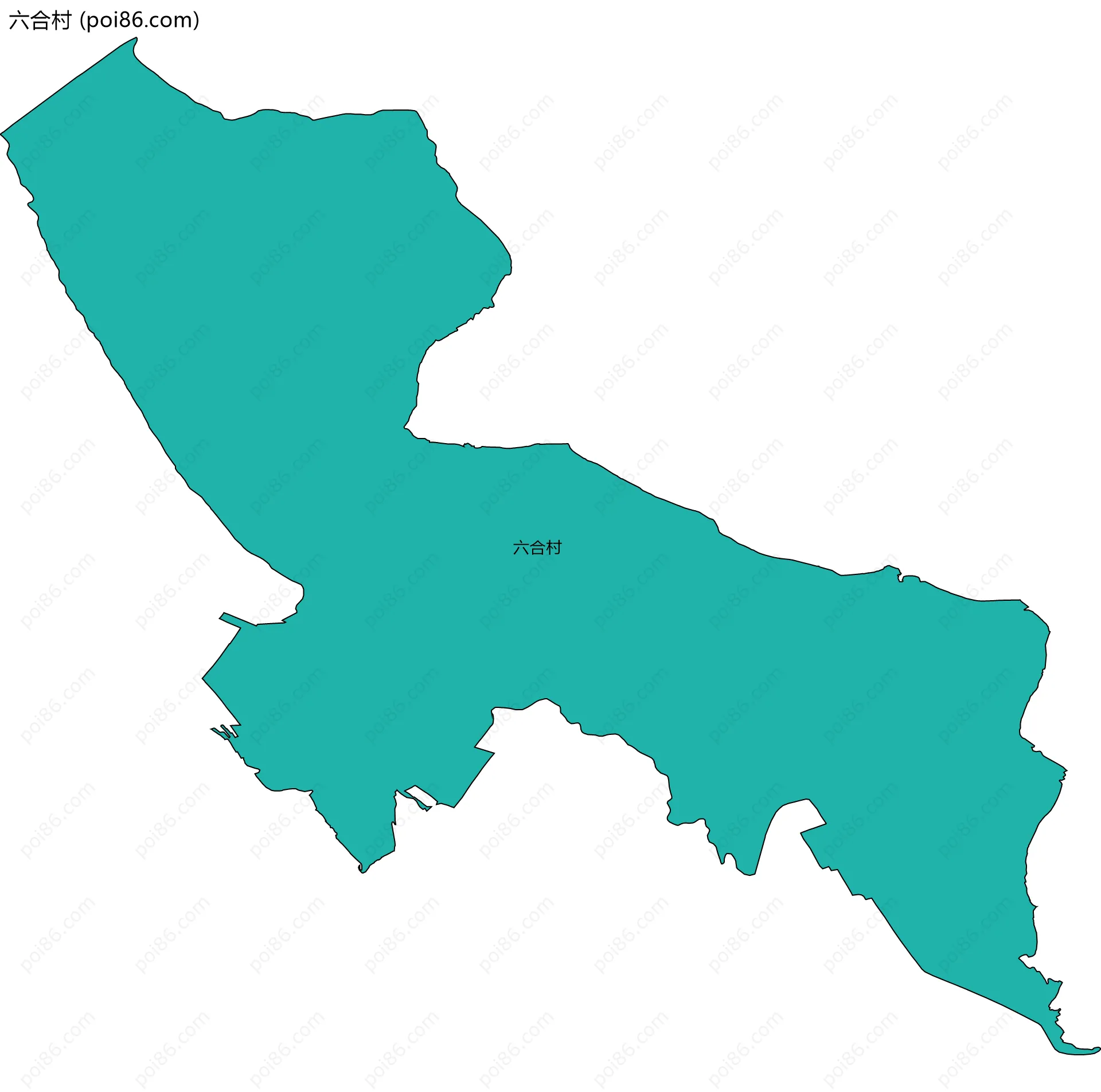 六合村边界地图