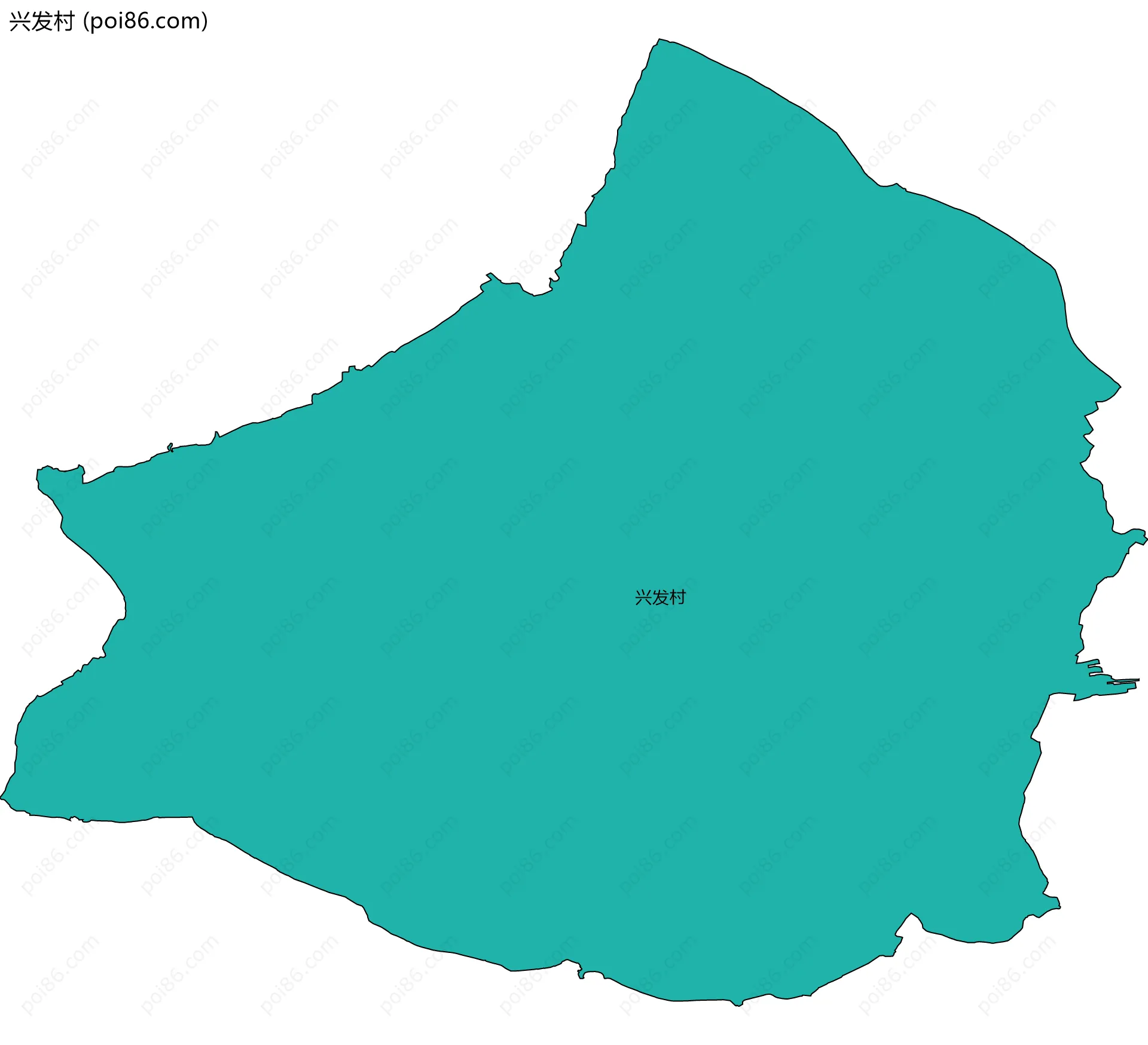 兴发村边界地图