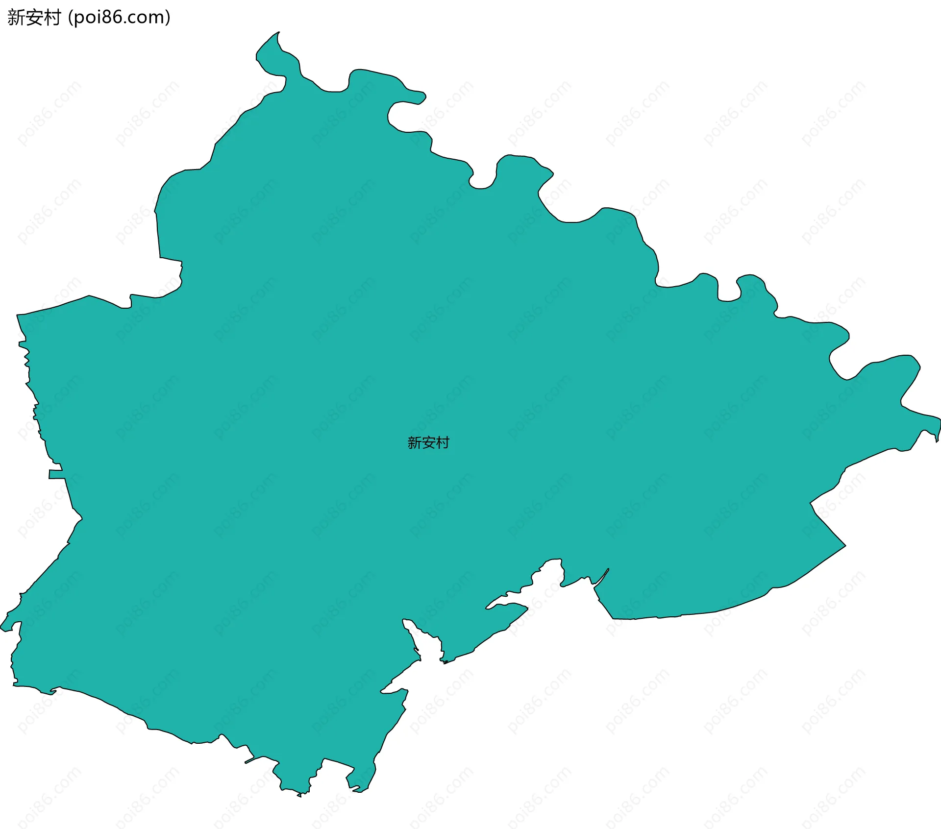 新安村边界地图