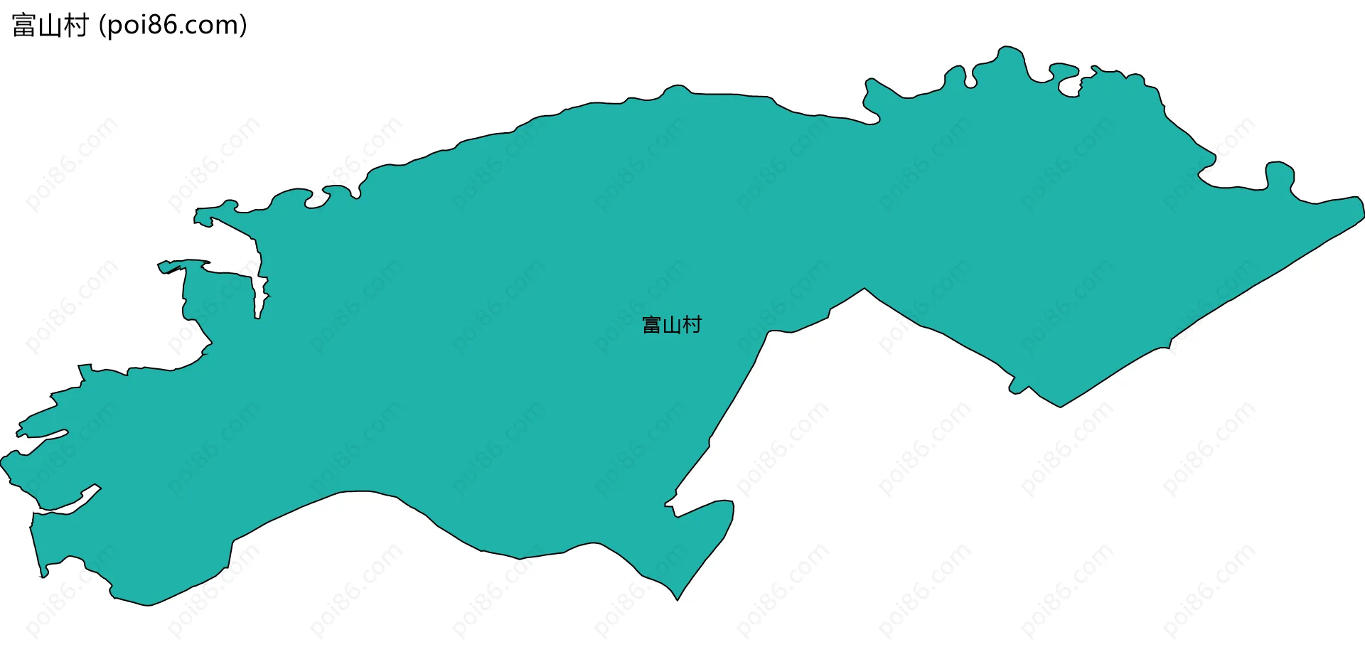 富山村边界地图