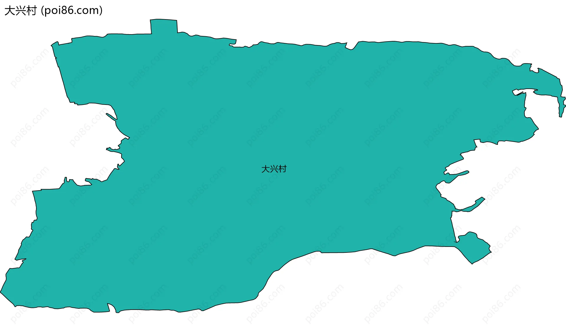 大兴村边界地图