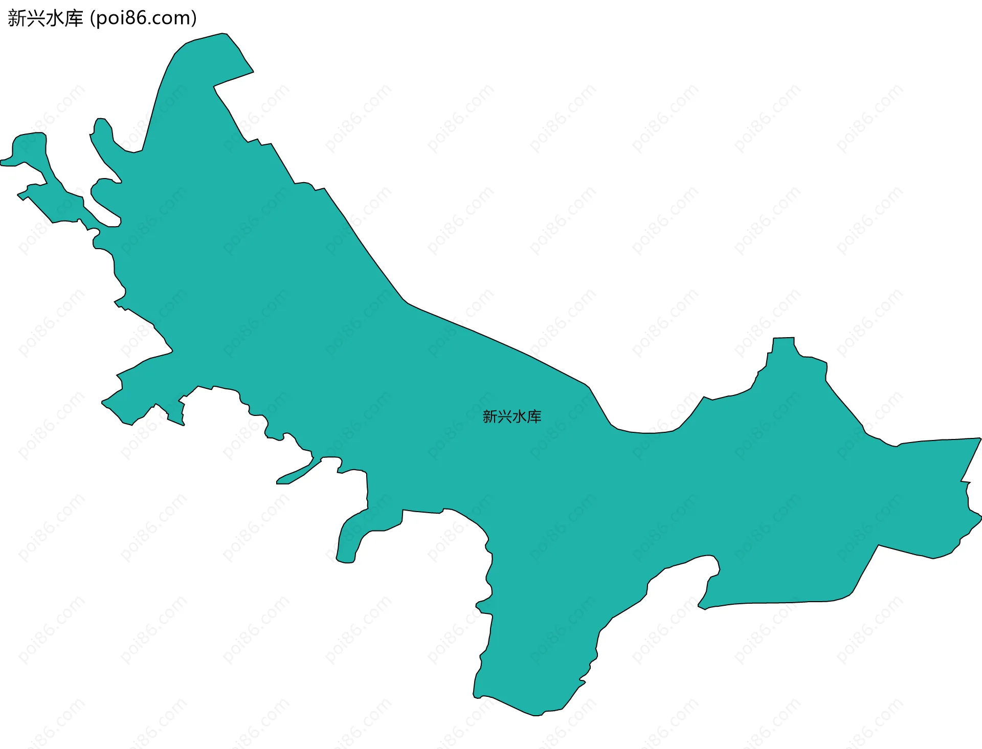 新兴水库边界地图