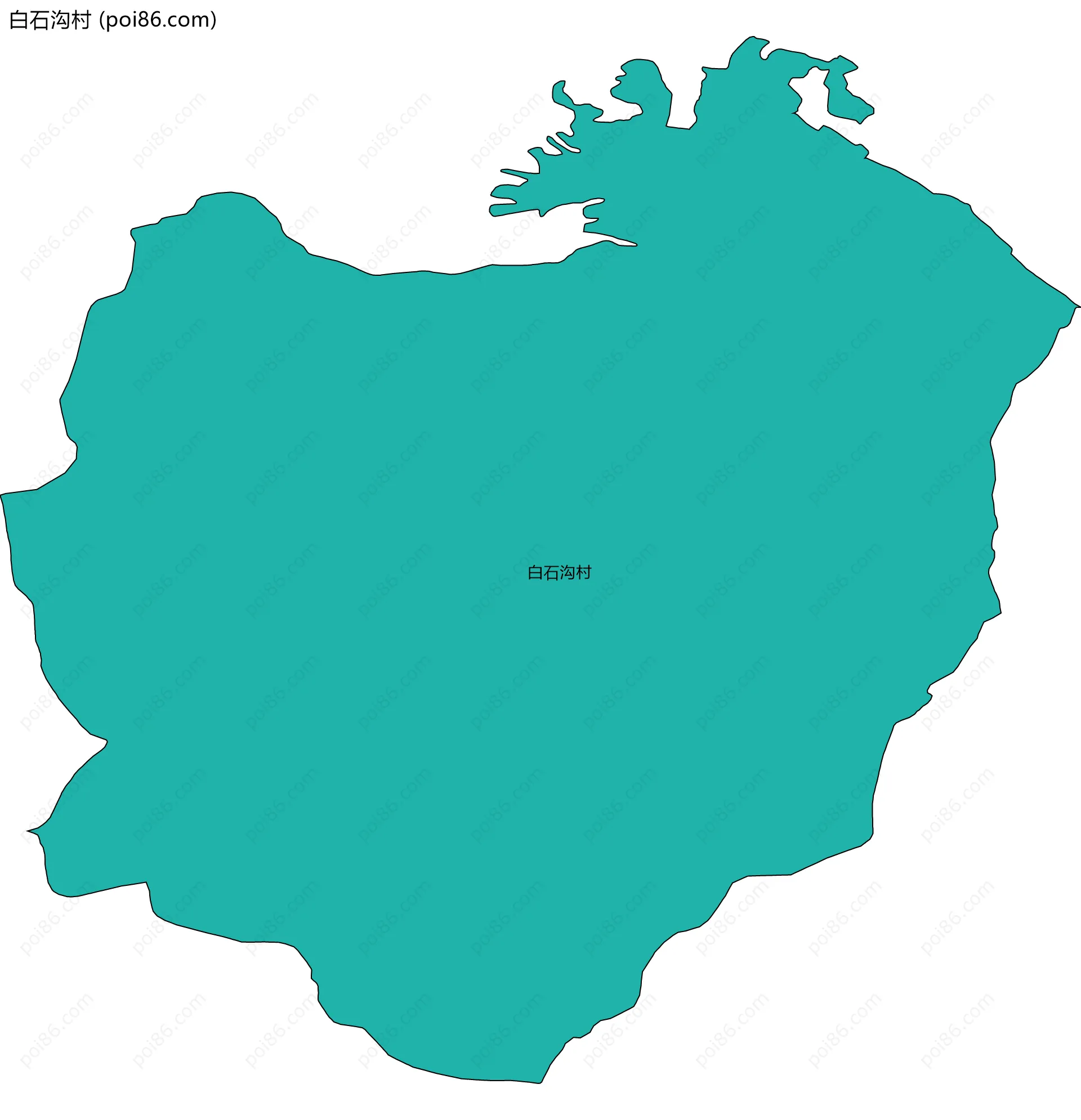 白石沟村边界地图