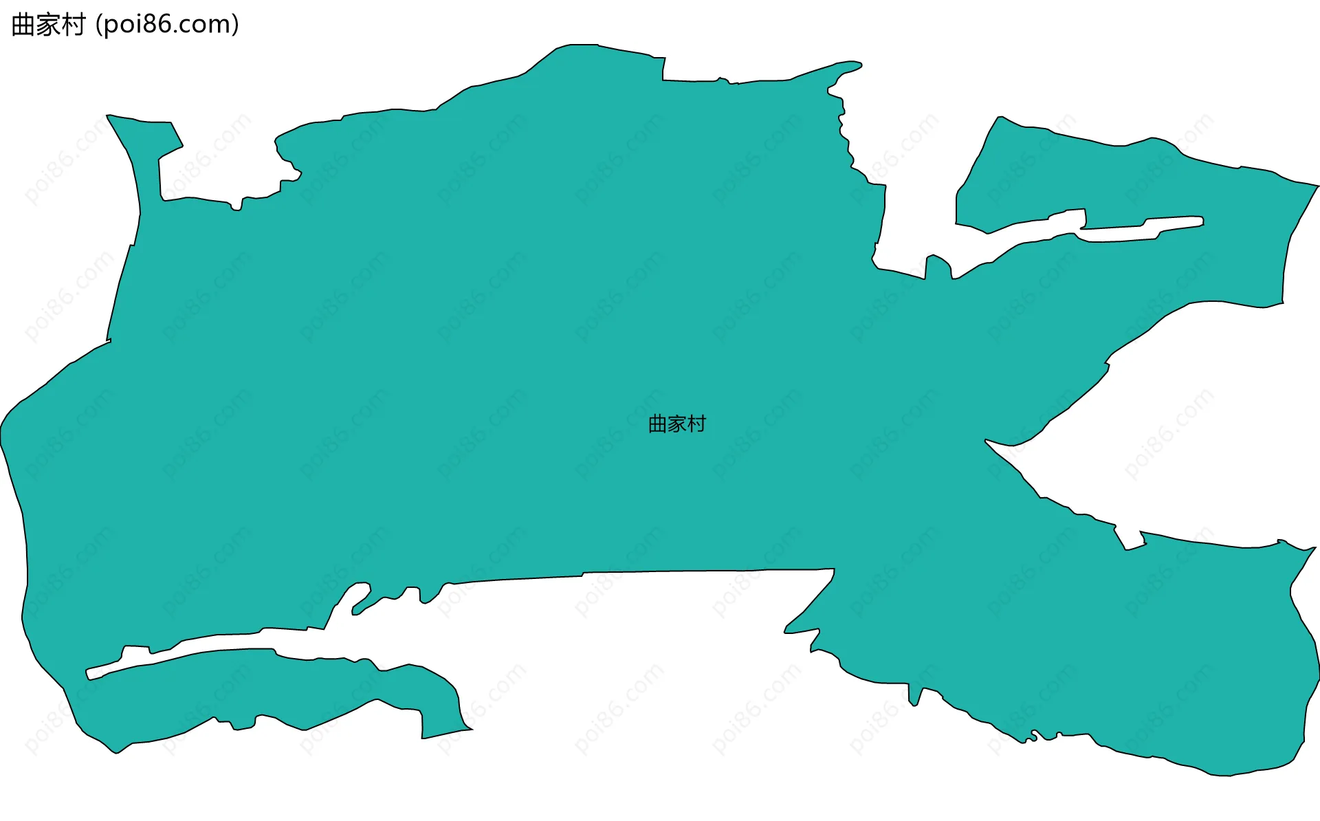 曲家村边界地图