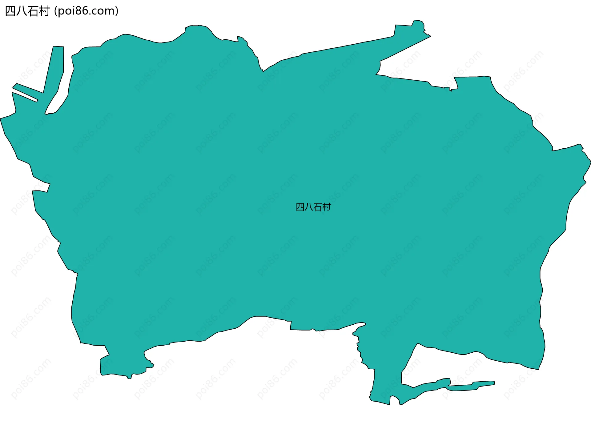 四八石村边界地图