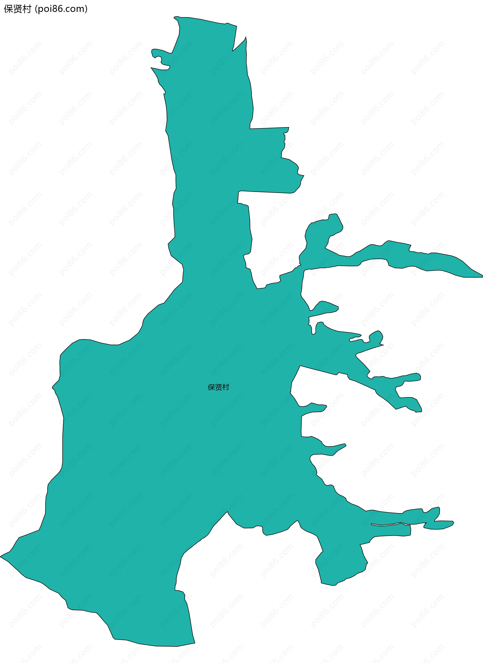 保贤村边界地图