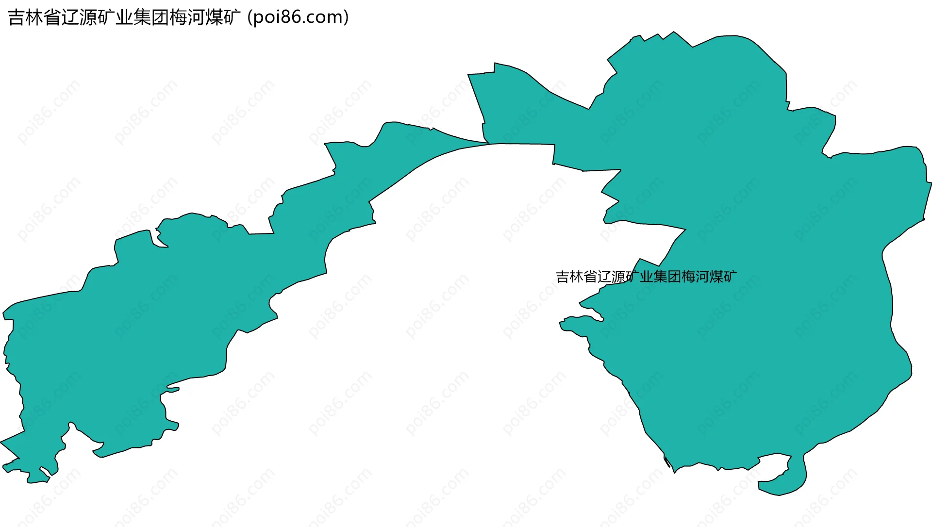 吉林省辽源矿业集团梅河煤矿边界地图